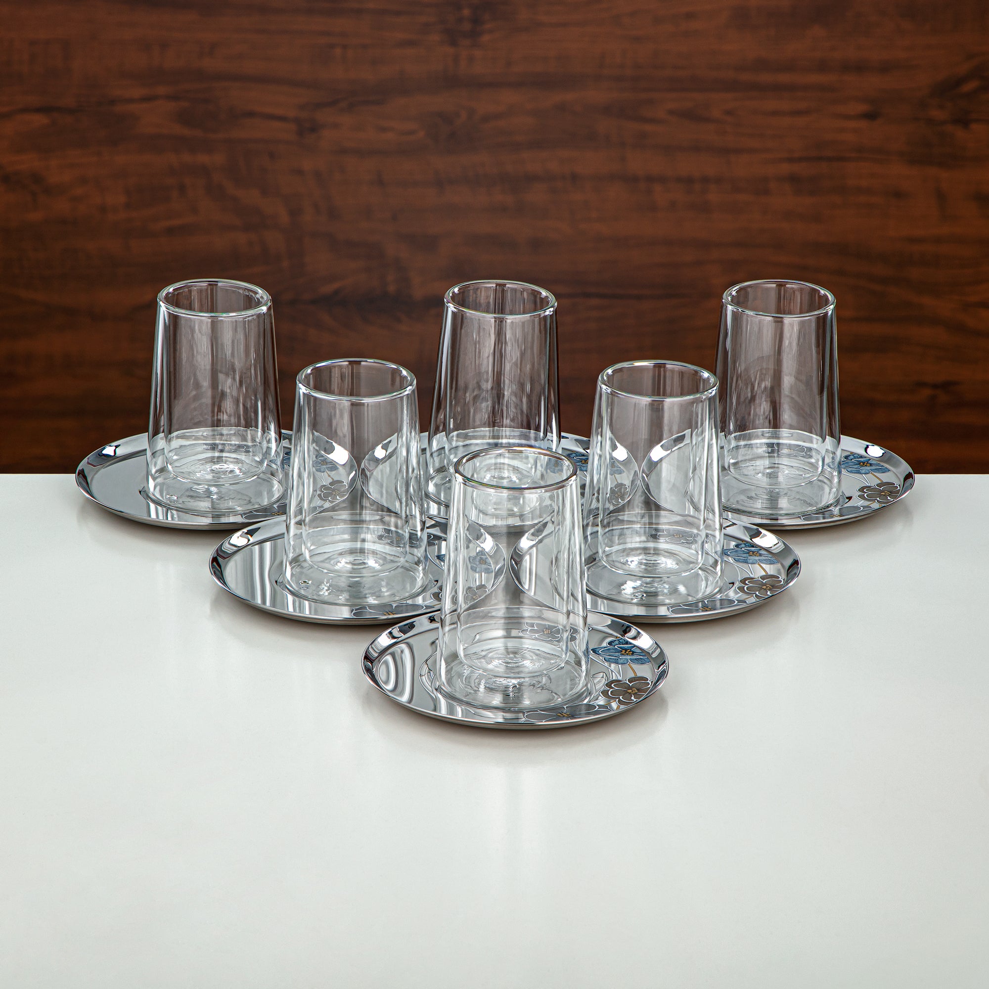 Almarjan Vacuum Flask Set 20 Pieces | Matt Silver & Matt Gold 1L + 1L (GOK-S-MS-MG + 18PCS-12256-3) – Elegant Serving | Gatherings, Special Occasions, Ramadan, Eid