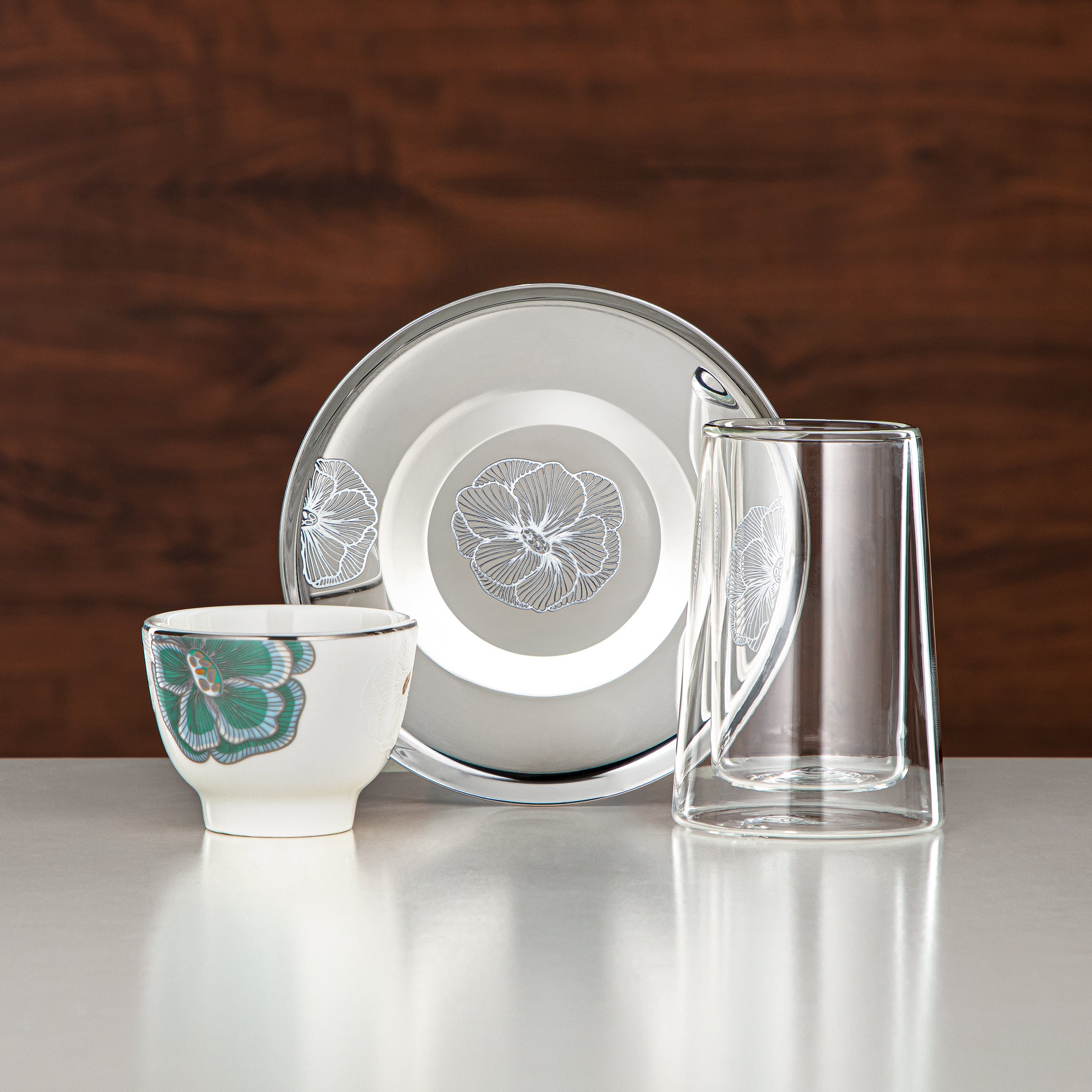 طقم ترامس المرجان 20 قطعة | فضي 1L + 1L (GOK-S-S-S + 18PCS-12257-3) – تقديم أنيق | التجمعات، المناسبات الخاصة، رمضان، عيد