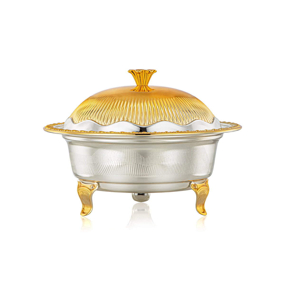 222L-SG - تمرية المرجان بغطاء 22 سم - ذهبي وفضي