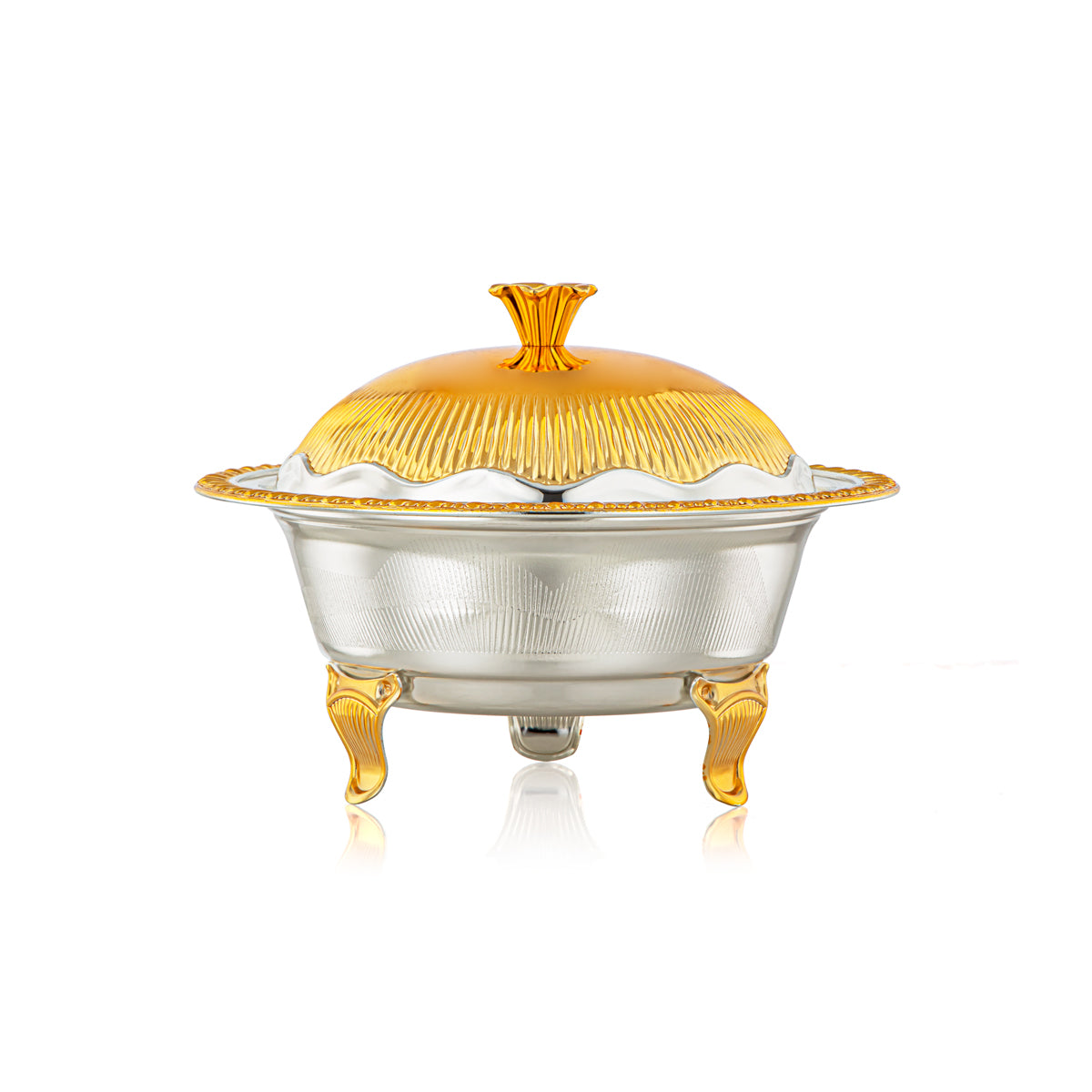 222M-SG - تمرية المرجان بغطاء 20 سم - ذهبي وفضي