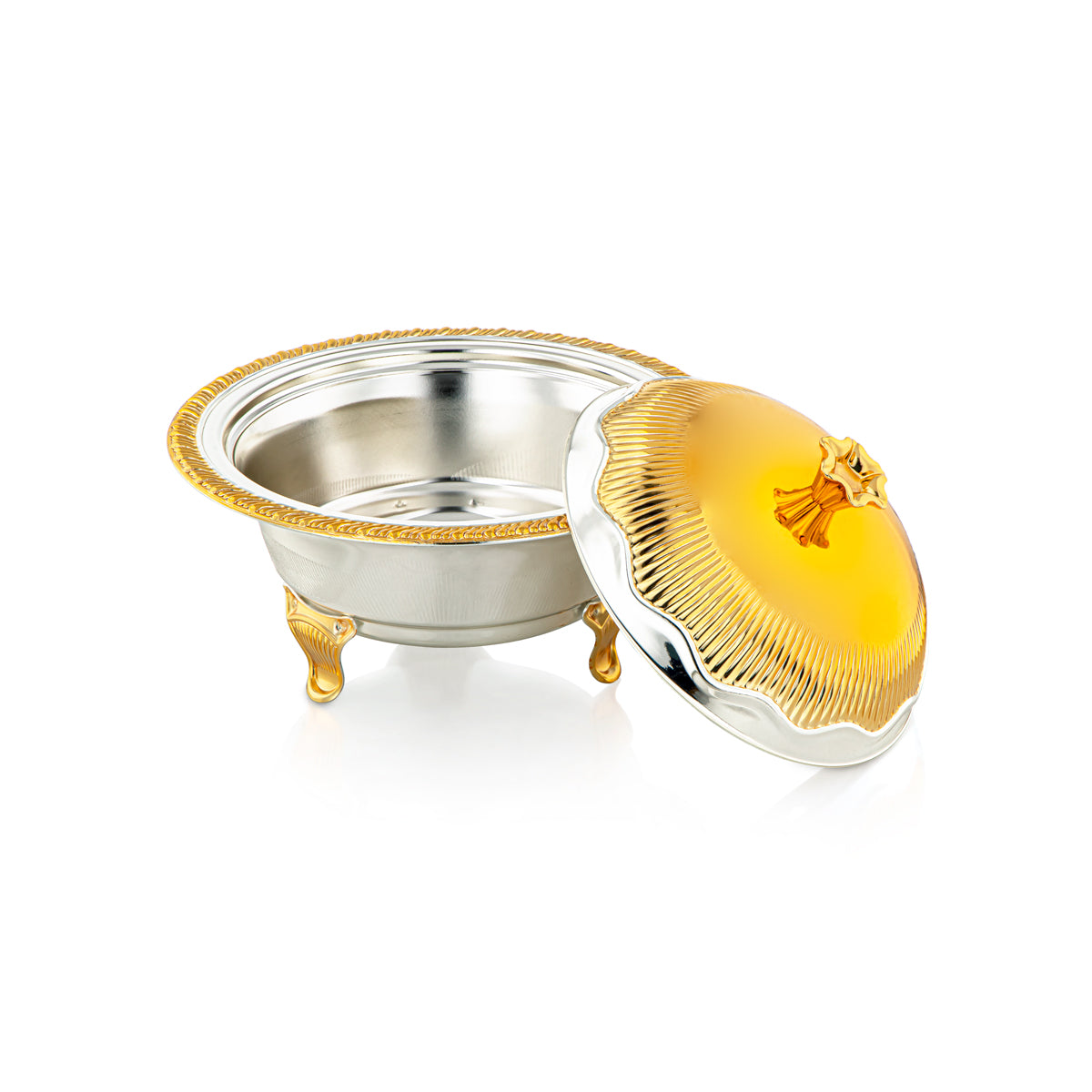 222M-SG - تمرية المرجان بغطاء 20 سم - ذهبي وفضي