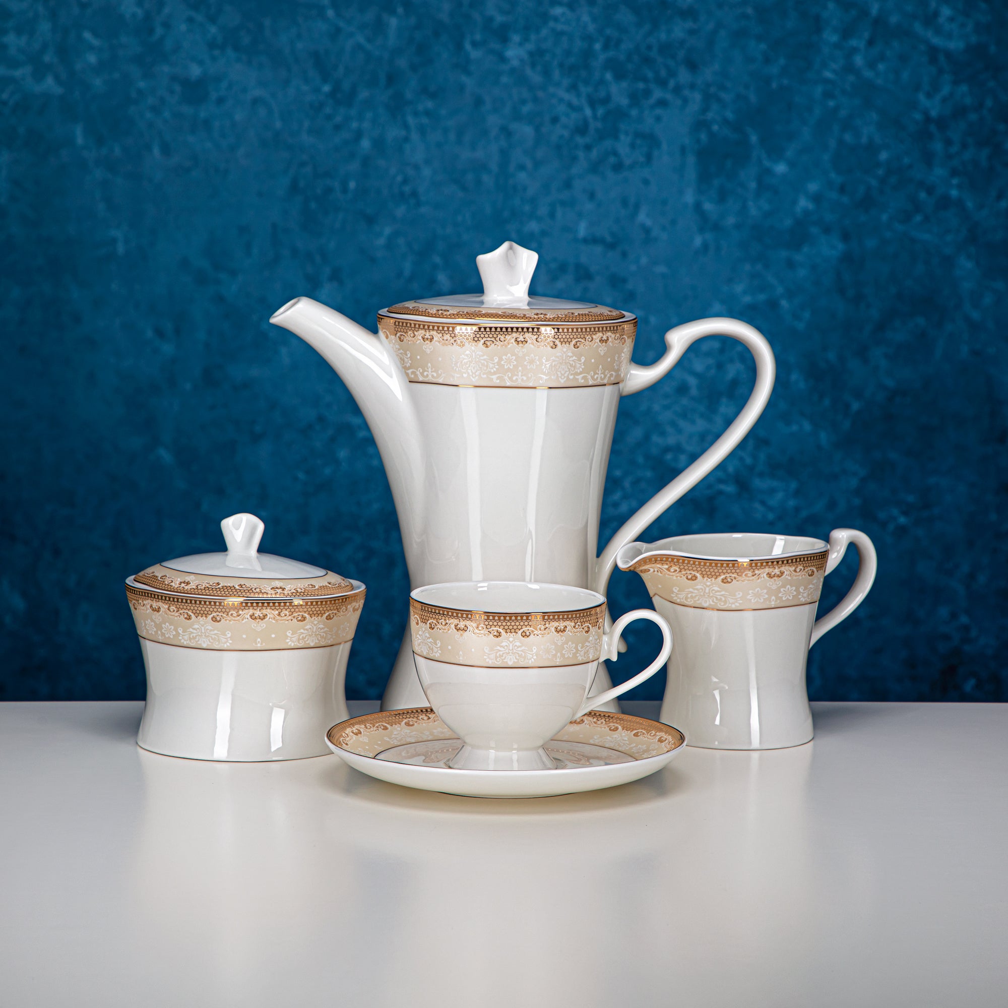 طقم عشاء المرجان 46 قطعة بون تشاينا - 23103