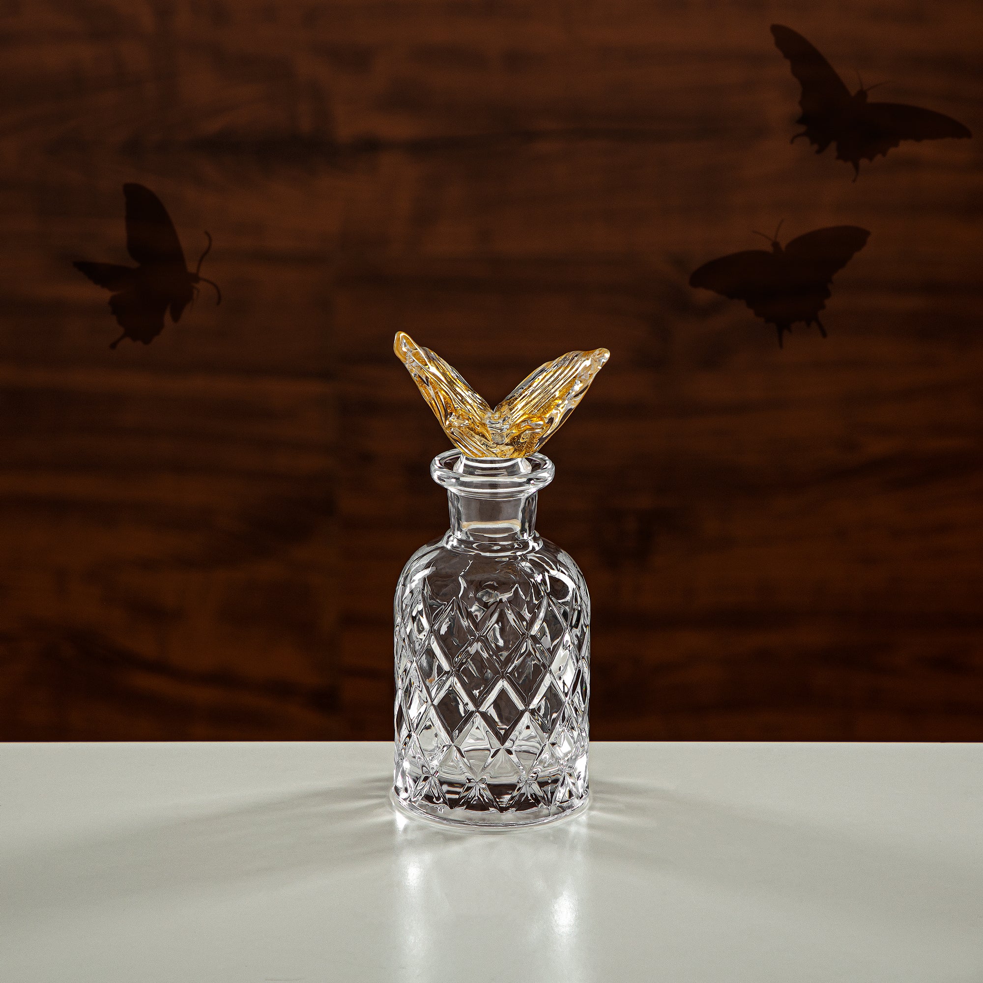 Almarjan Perfume Bottle 140ML Glass Clear & Amber (42304-111-BA) The Art of Oud