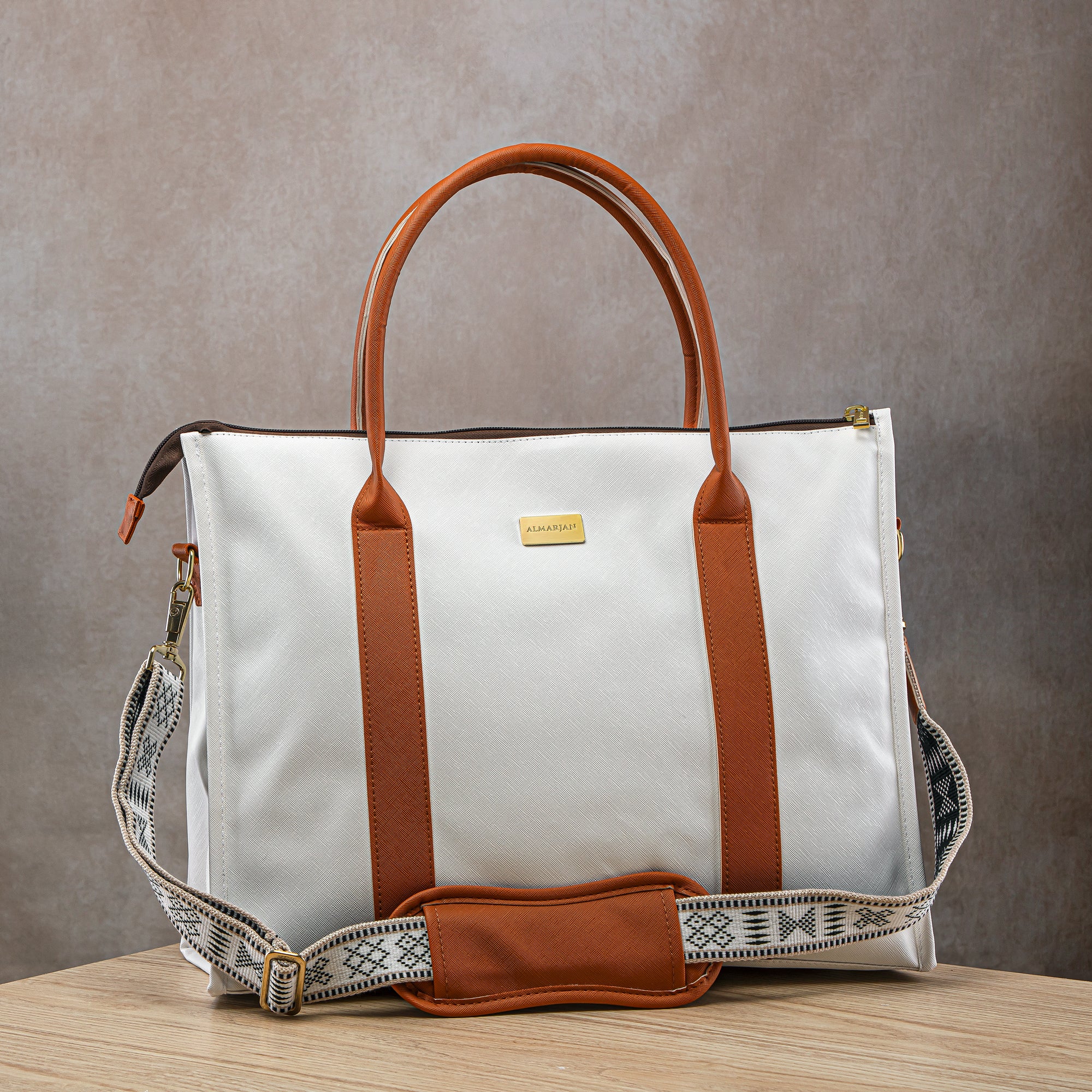 Almarjan Fashion Picnic Bag White - BAG2570111