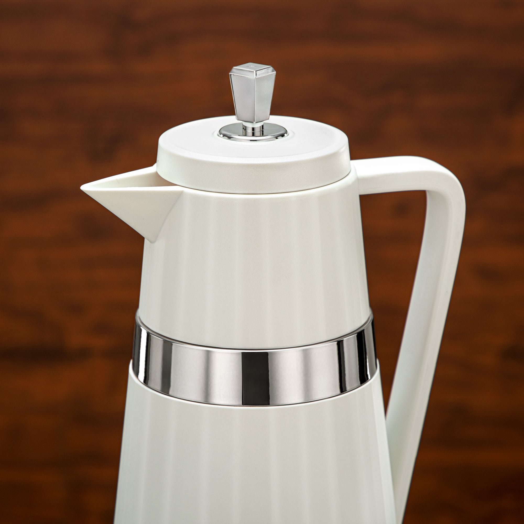 المرجان طقم ترامس قطعتان عاجي وفضي - C77-IC