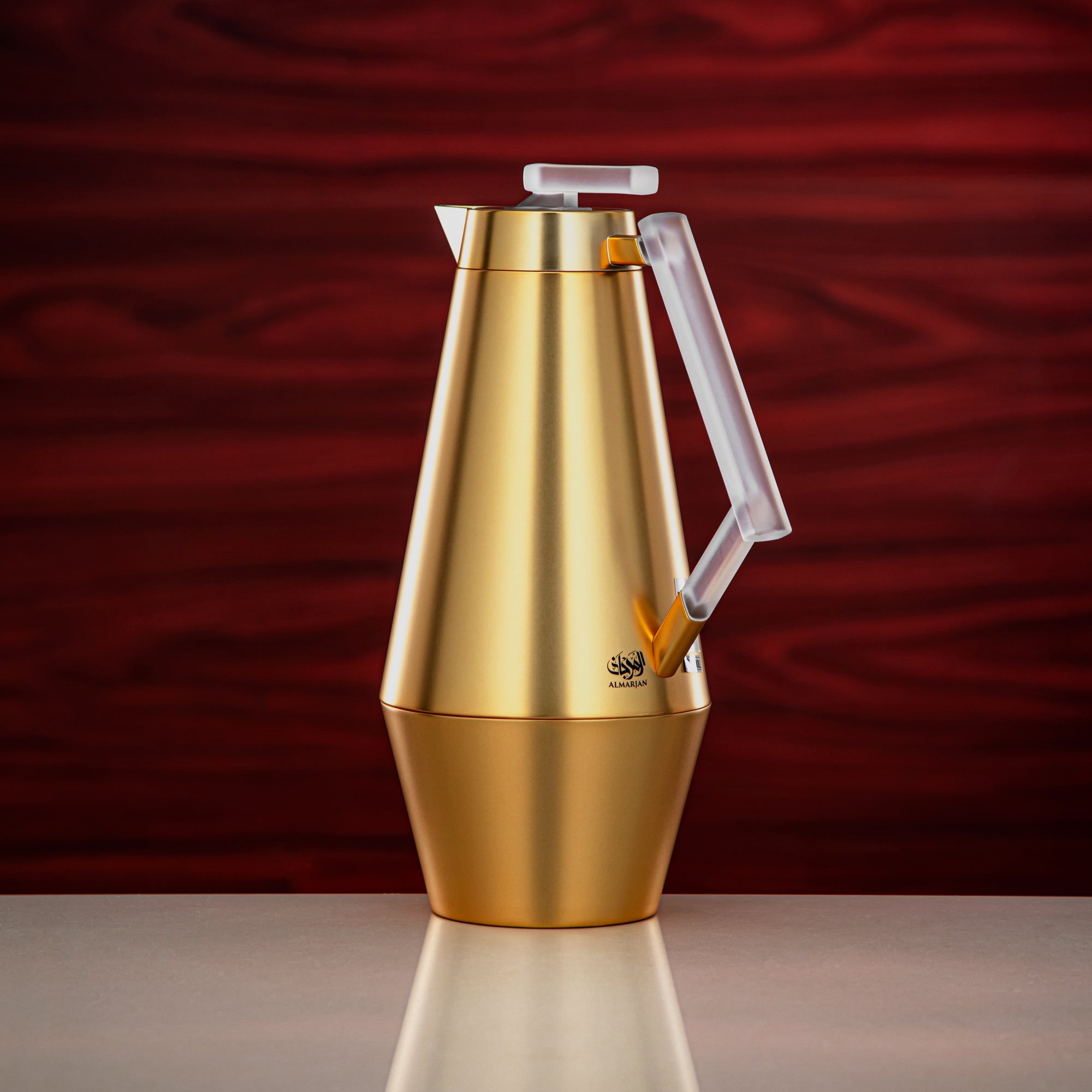 المرجان طقم ترامس 0.7 لتر و1 لتر ذهبي غير لامع وفروست