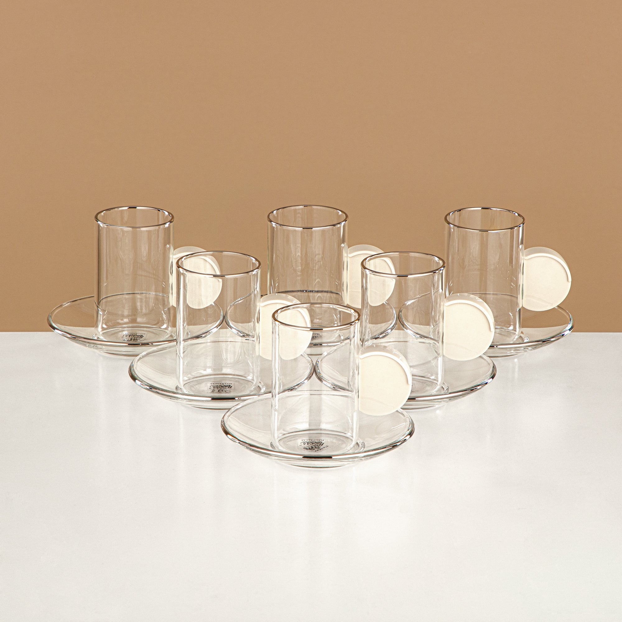 Almarjan Vacuum Flask Set 21 Pieces - 0.7L + 1.0L, Ivory & Silver (FB808-21 IV/C) - Elegant Serveware for Gatherings