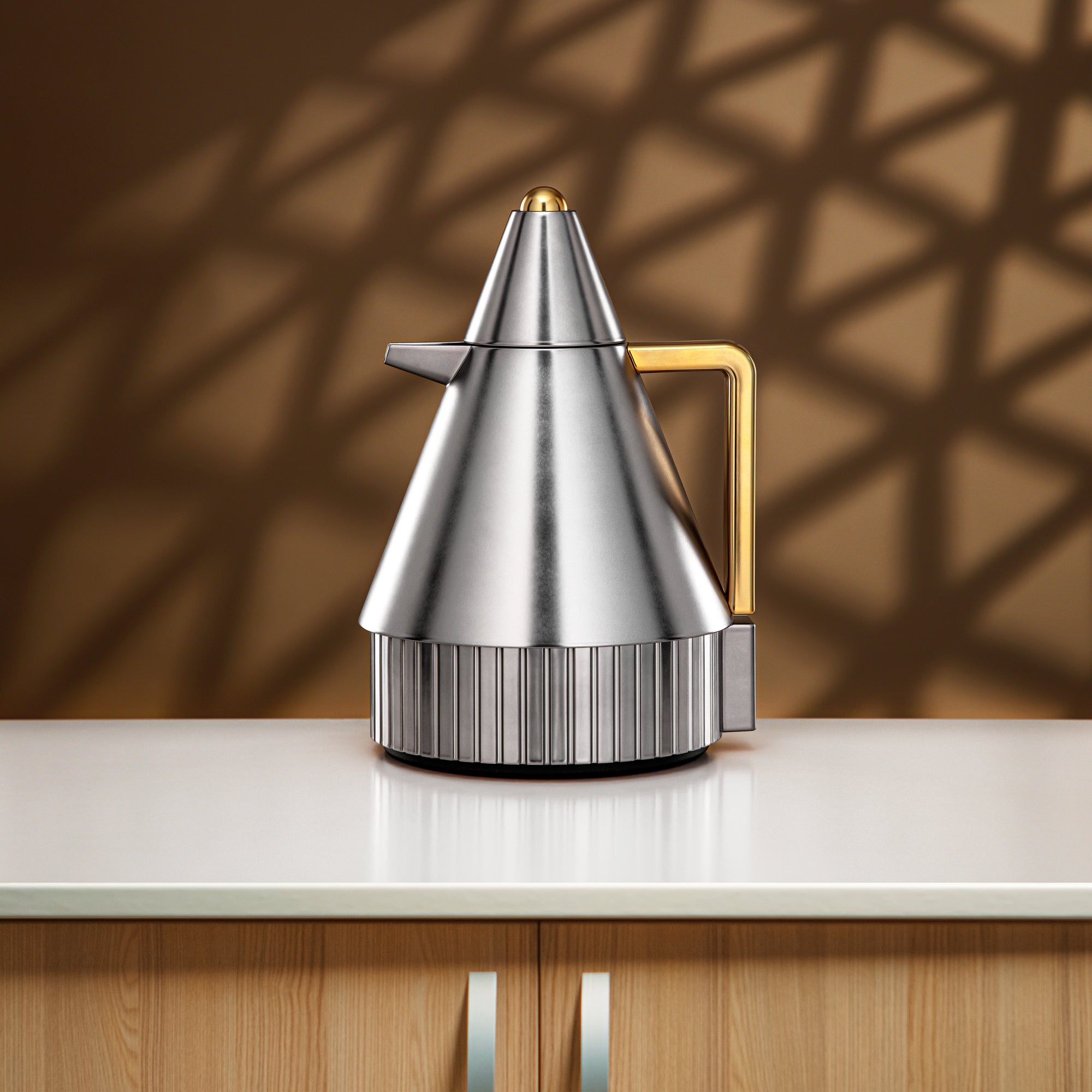 طقم ترامس المرجان 1 لتر + 1 لتر نيكل غير لامع وذهب غير لامع