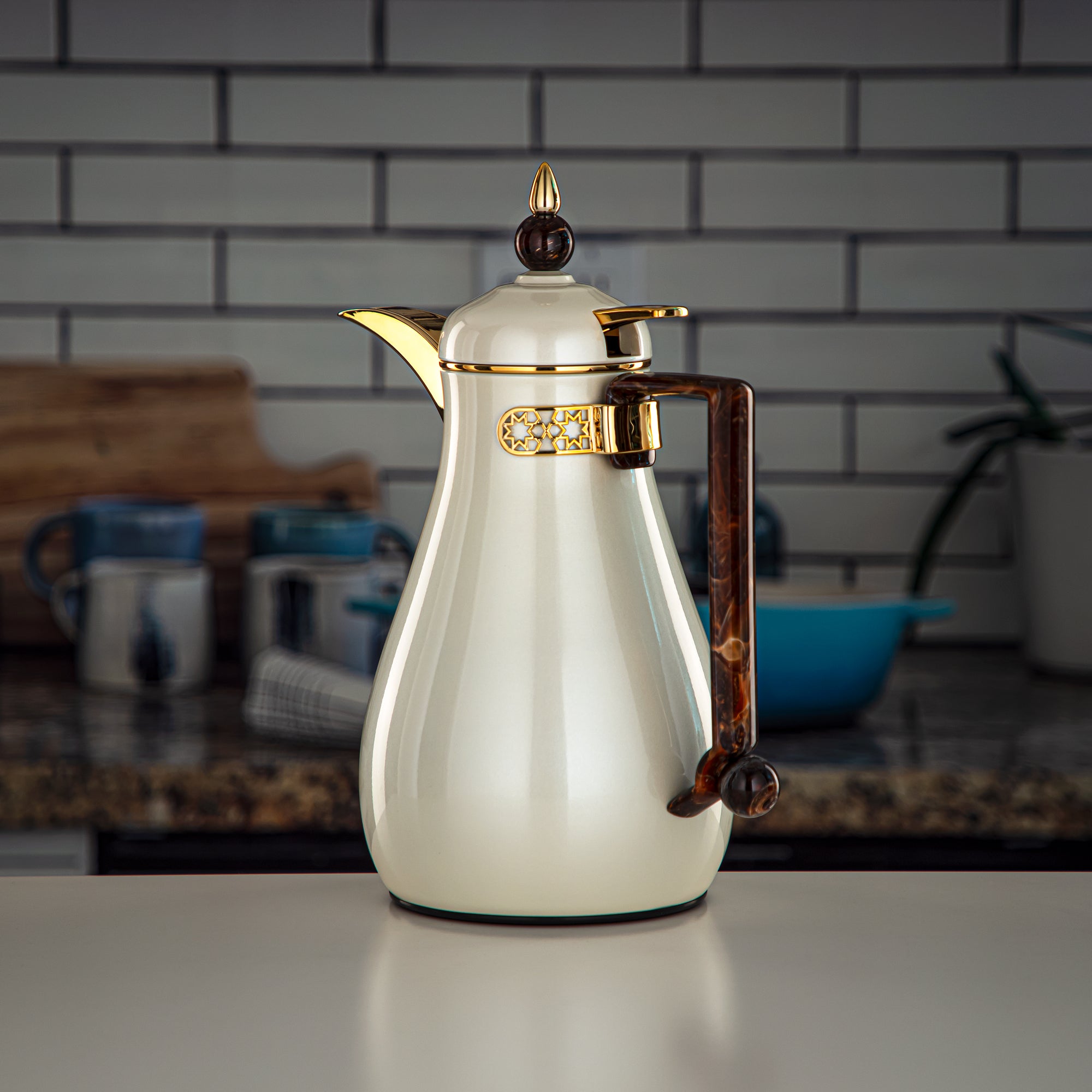 المرجان طقم ترامس قطعتين أبيض وذهبي - FG803-070/100 PBR/PW