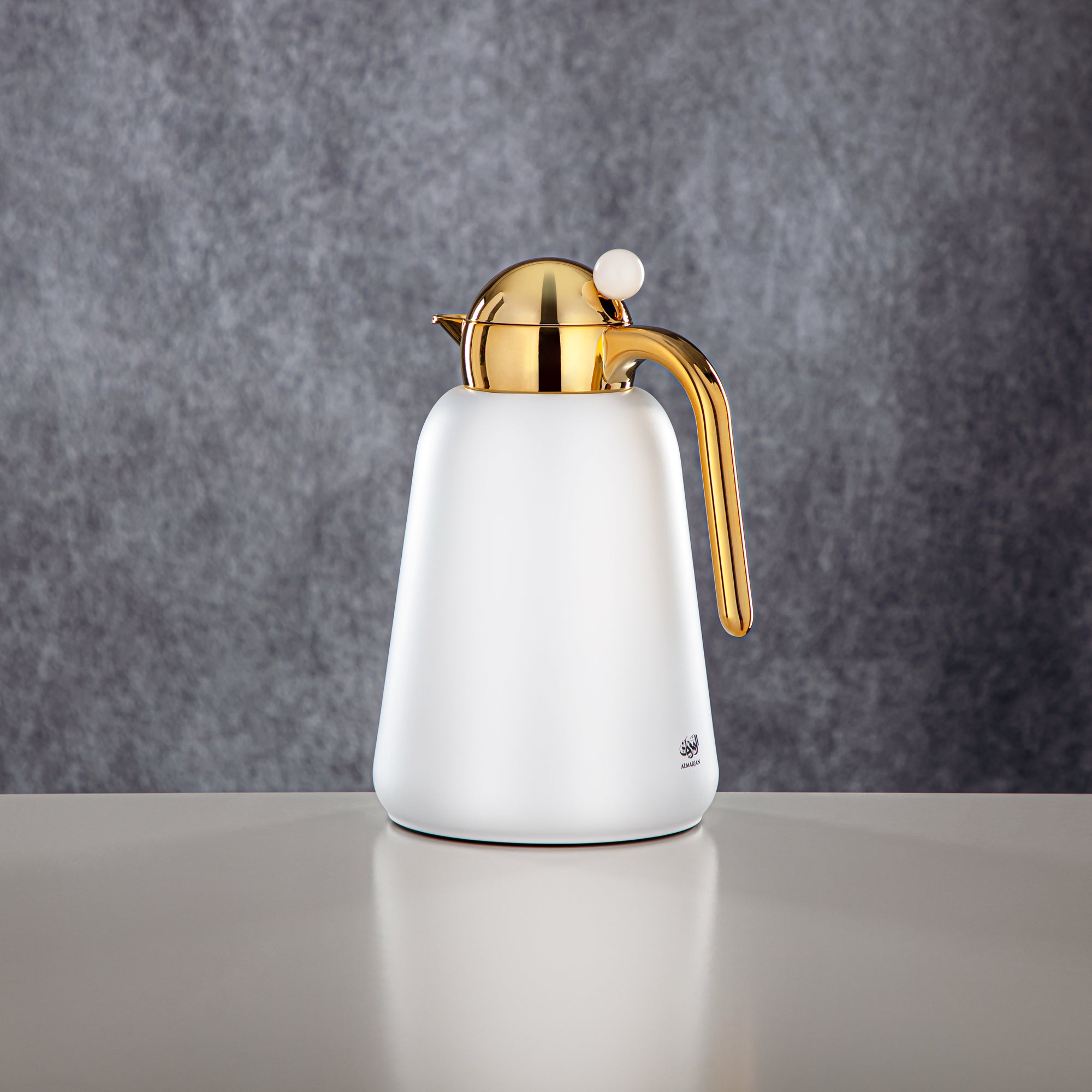 طقم ترامس المرجان - 1 لتر + 1.5 لتر، أبيض وذهبي (FG807-100/150 PW/G) - ترامس عصرية