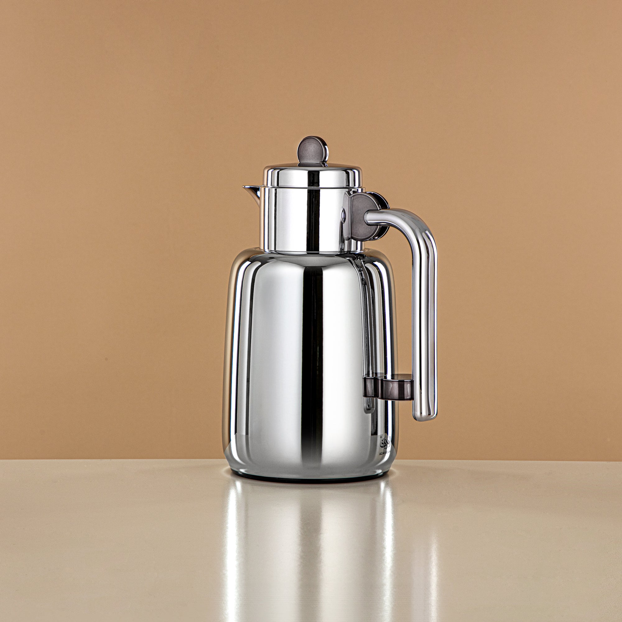 ألمرجان طقم ترامس - 0.7 لتر + 1 لتر، فضي وأسود مسدس (FG808-070/100 GBL/C) - لتقديم الشاي والقهوة