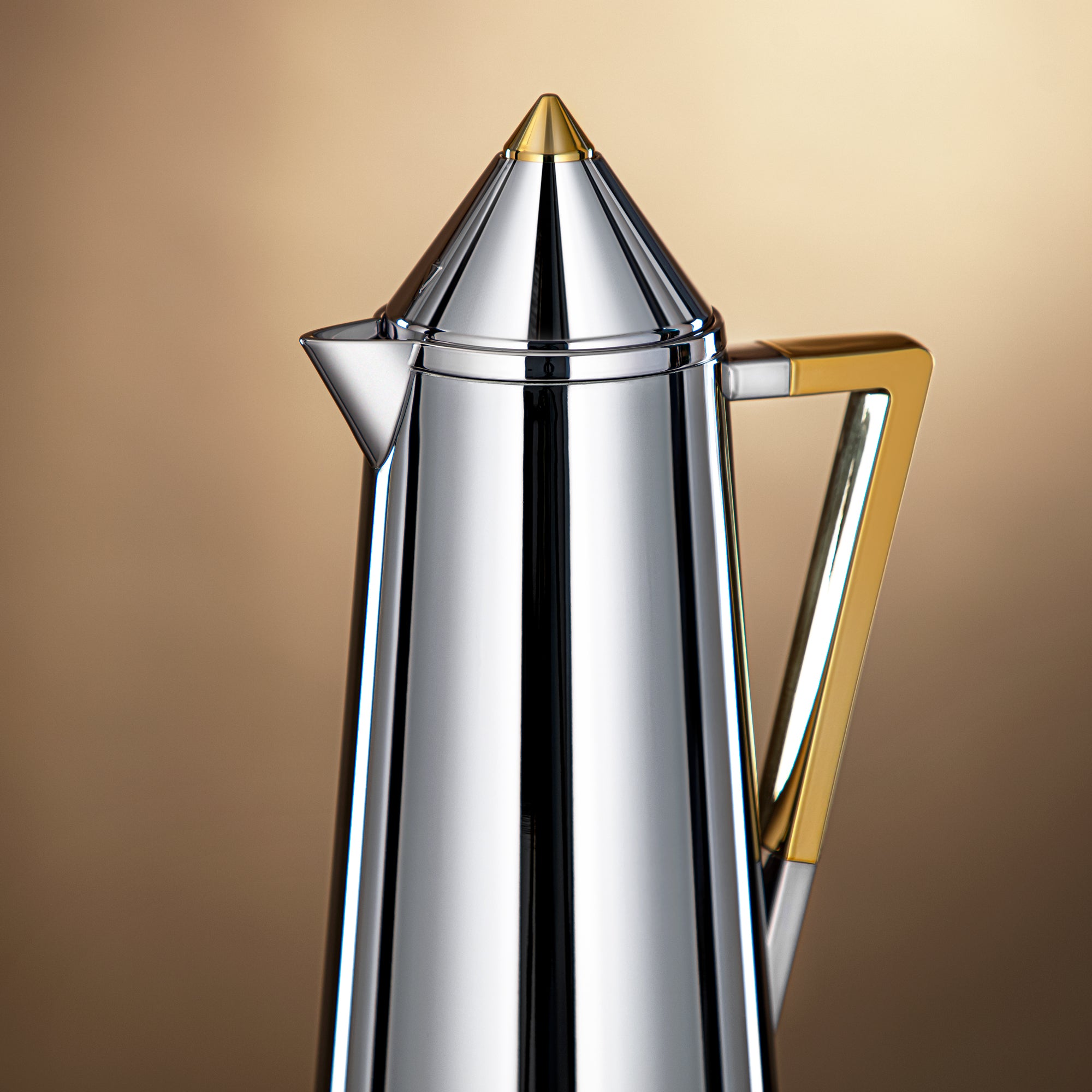 Almarjan Vacuum flask 0.7L + 1.0L Silver & gold (FG818-070/100 C/G)