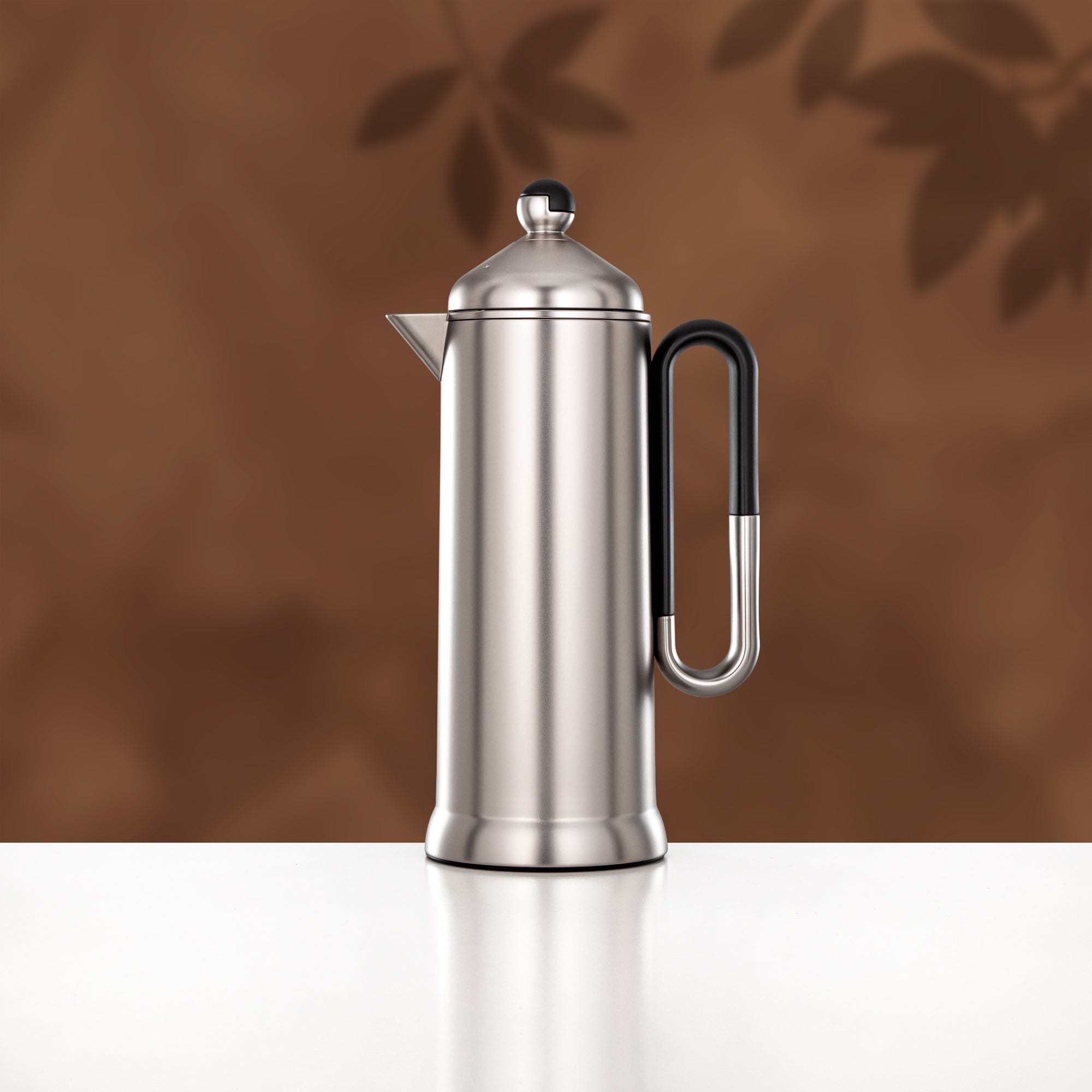 Almarjan 2 Pieces Vacuum Flask Set, Matt Nickel & Black