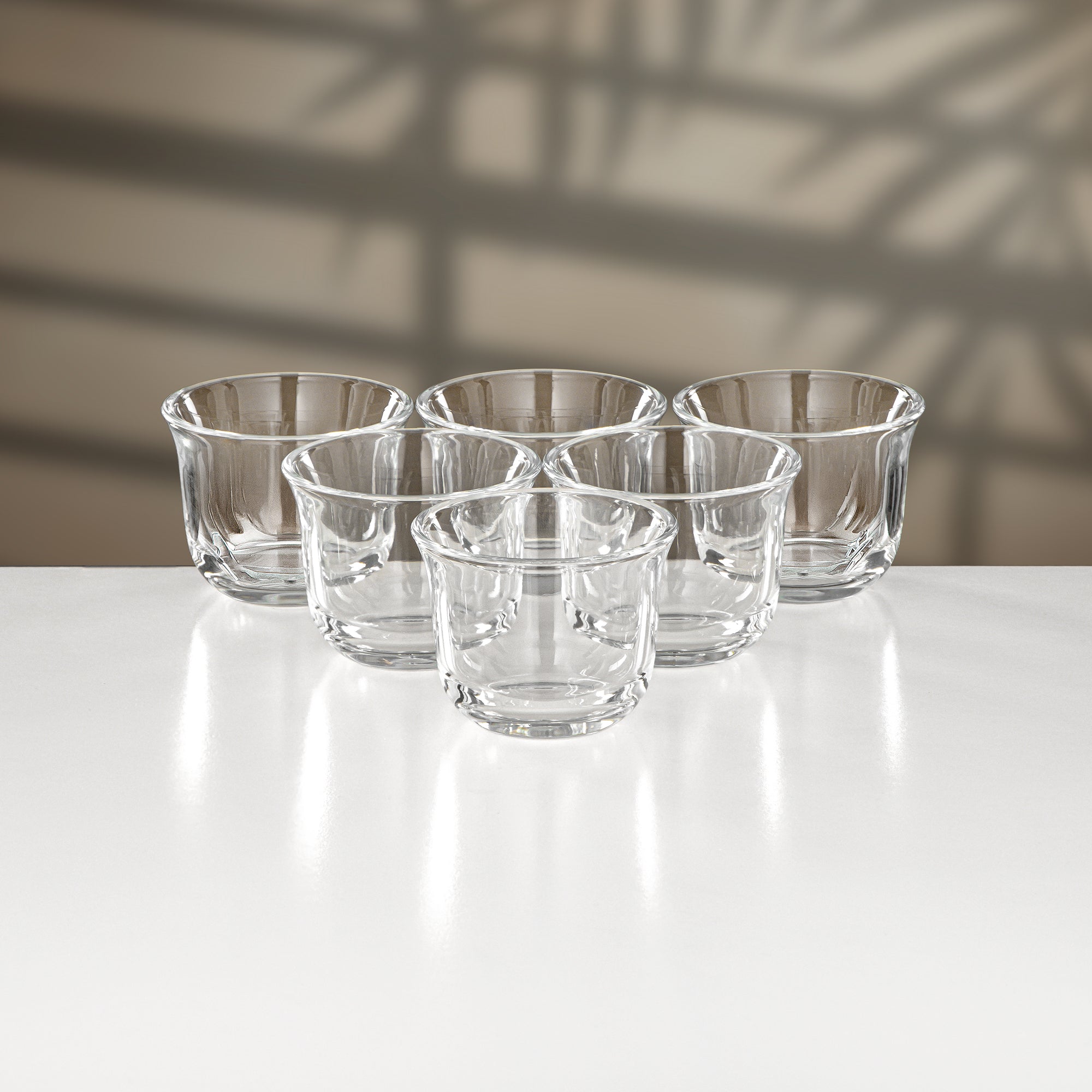 Almarjan 18 Pieces Tea & Cawa Cup Set, Silver & Black