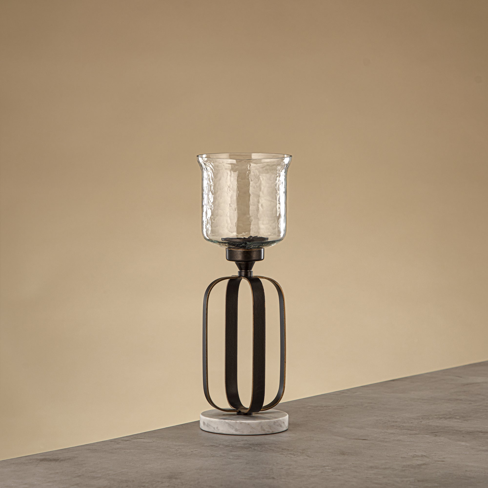 حامل شموع المرجان 32 سم برونزي داكن