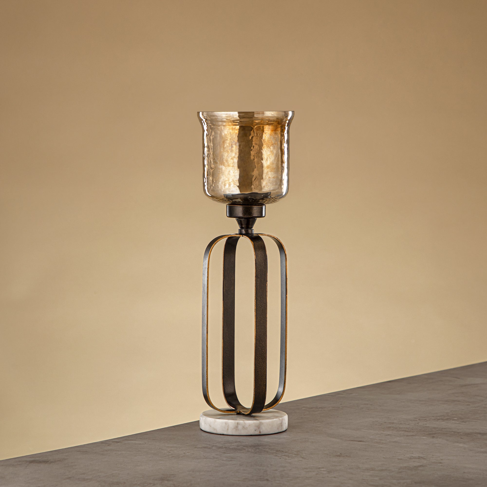 حامل شموع المرجان 37 سم برونزي داكن