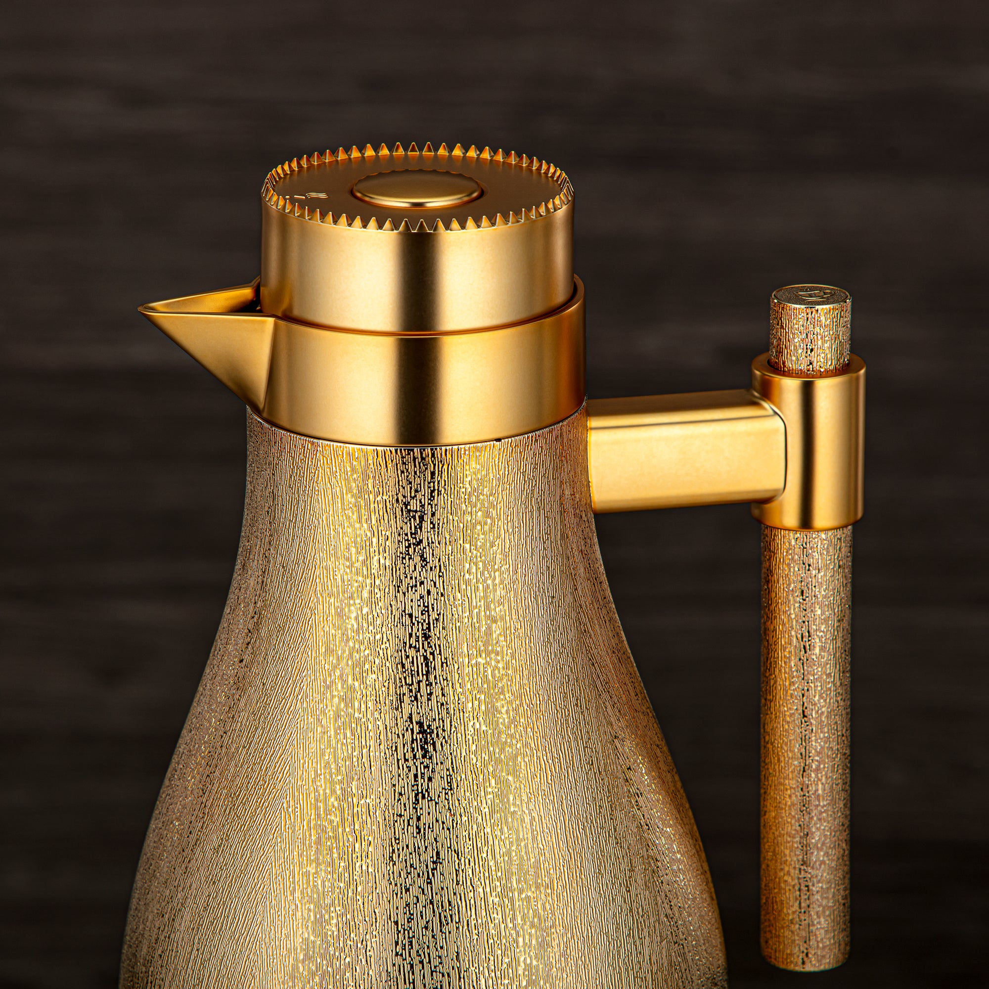 طقم ترامس المرجان زر ضغط ABS 1 لتر + 1 لتر ذهب مات (GOK-G-MG-MG) - تقديم أنيق