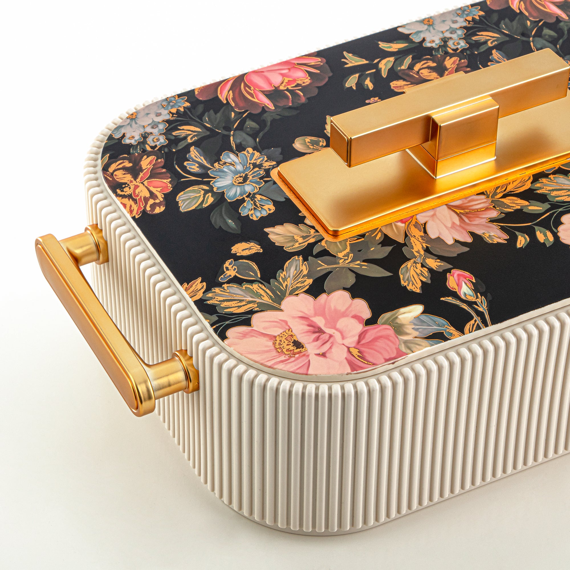 حرارات المرجان ABS، 3000 مل، بيج مزهر وذهب مطفي (HP06-300SP-AZ04G) - تقديم أنيق