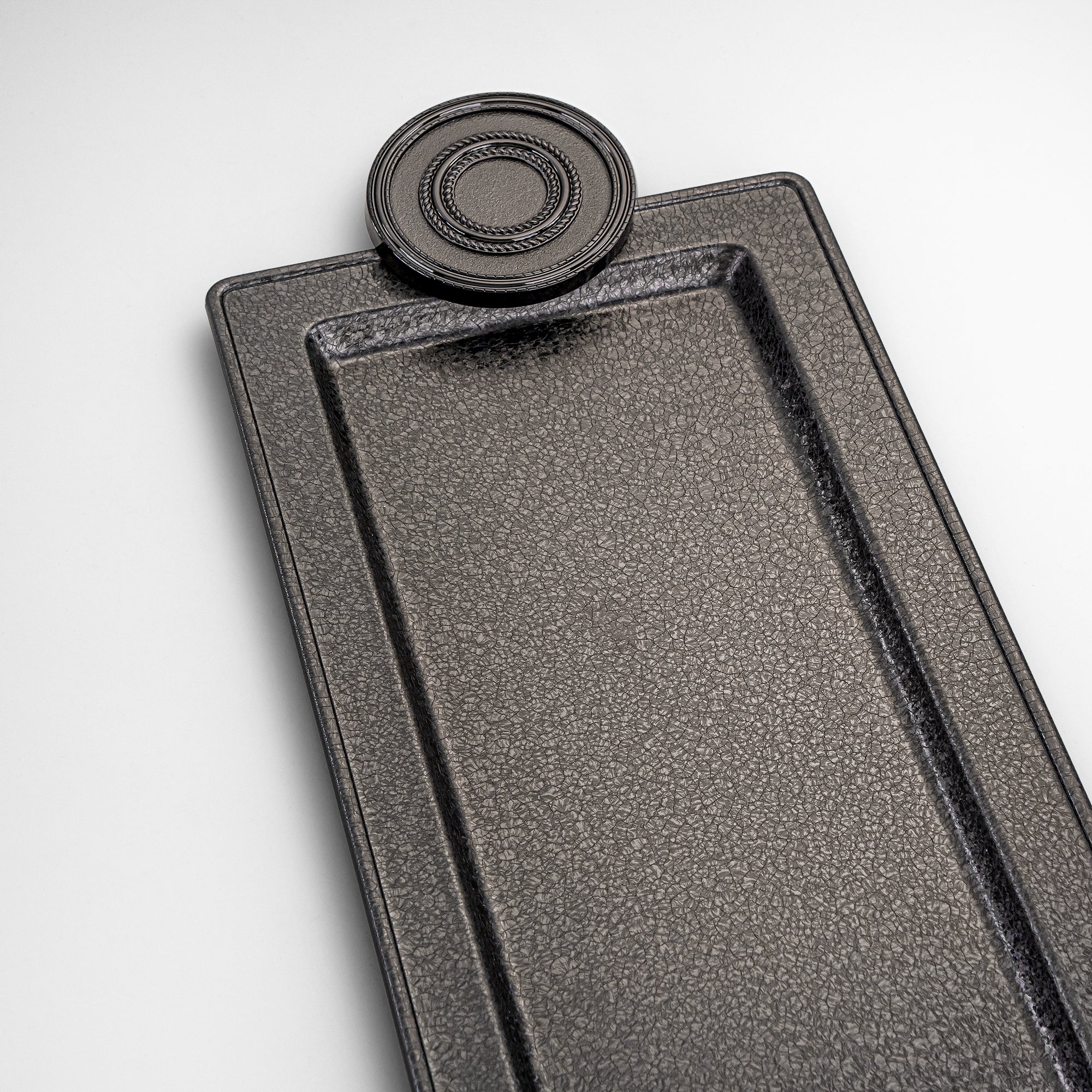 Almarjan Serving Tray 56 cm Black Crackle