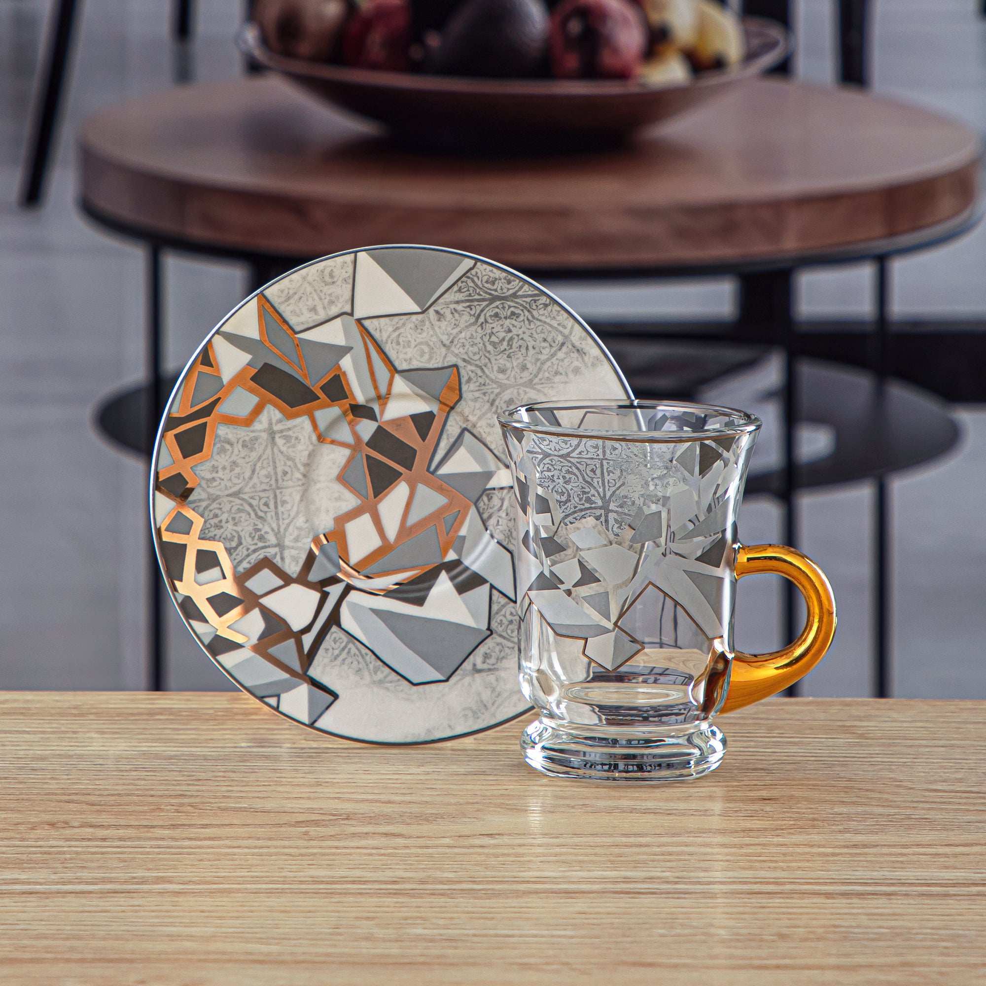 طقم المرجان لاستكانات الشاي 6 قطع - 1235