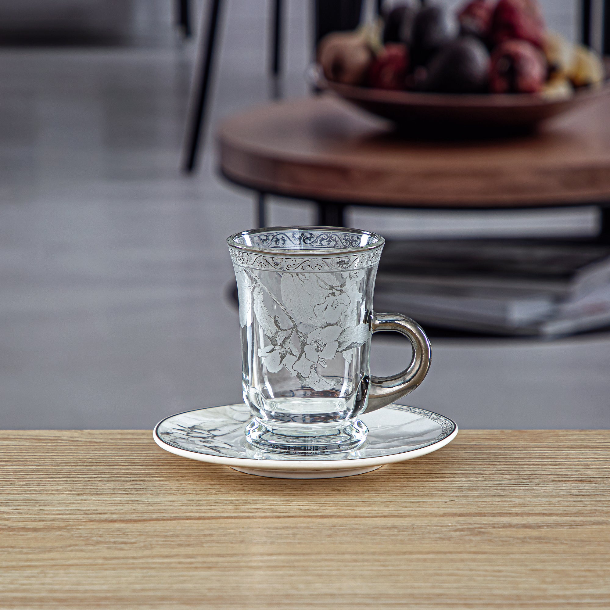 طقم المرجان لاستكانات الشاي 6 قطع - 8588