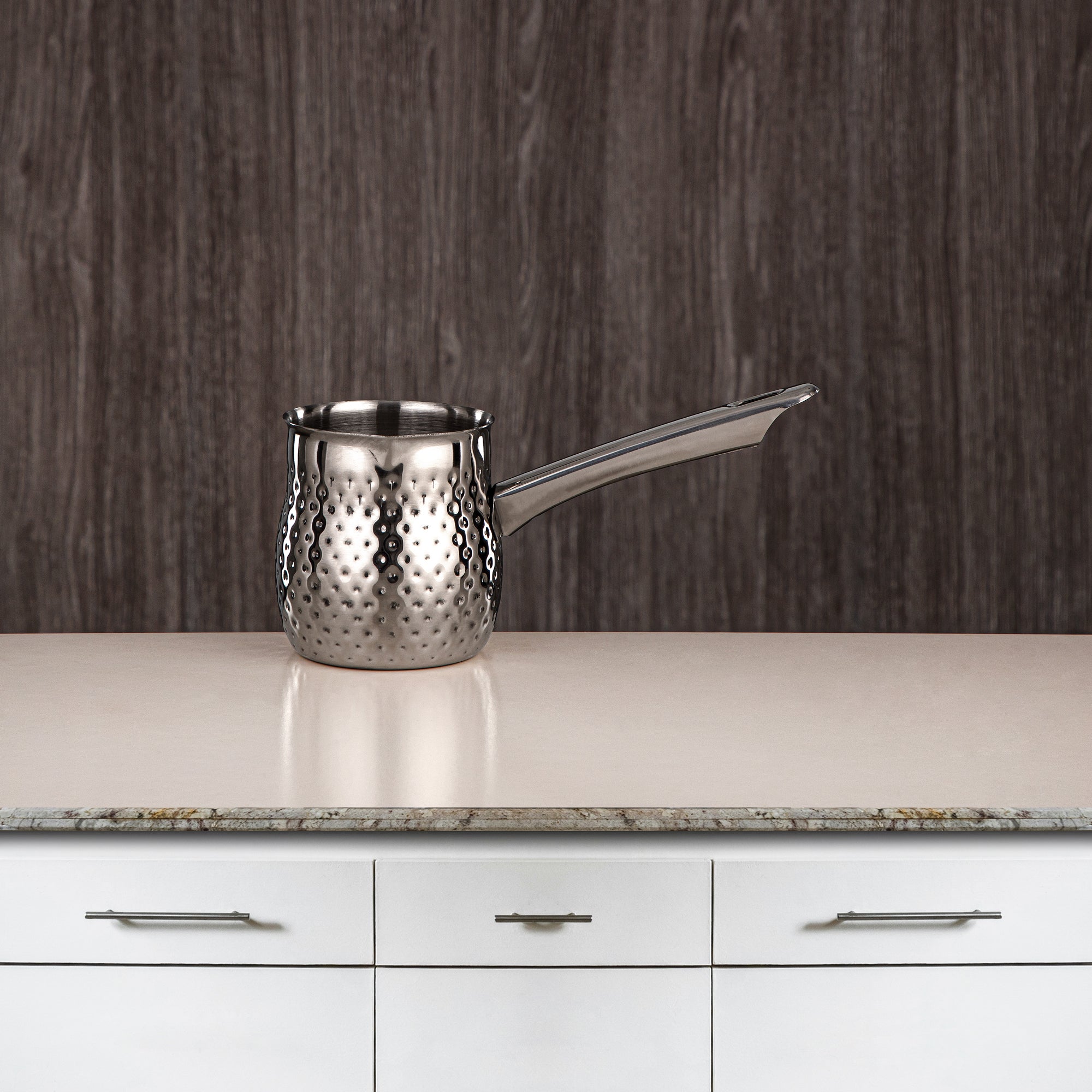 مجموعة مسخن المرجان 3 قطع من الفولاذ المقاوم للصدأ لتسخين القهوة فضي STS0010506