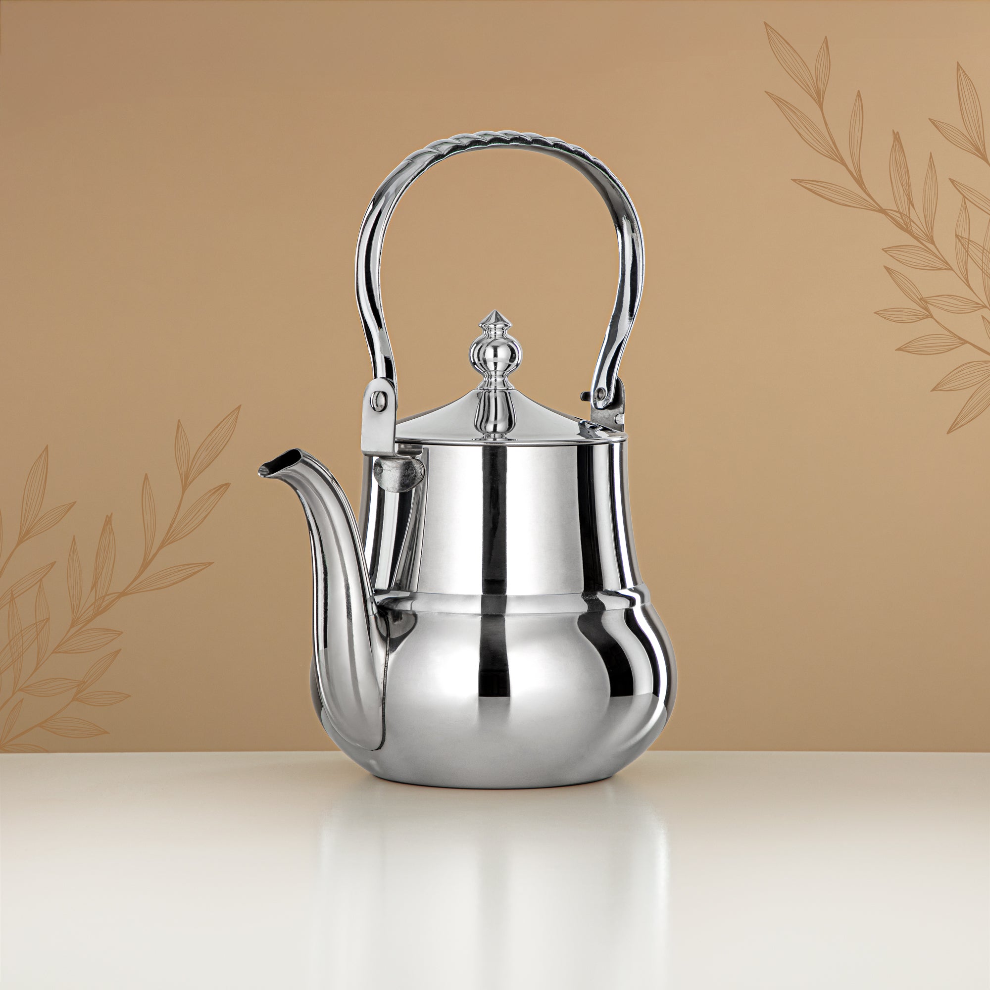 Almarjan Tea Kettle 1.3L Silver – Elegance