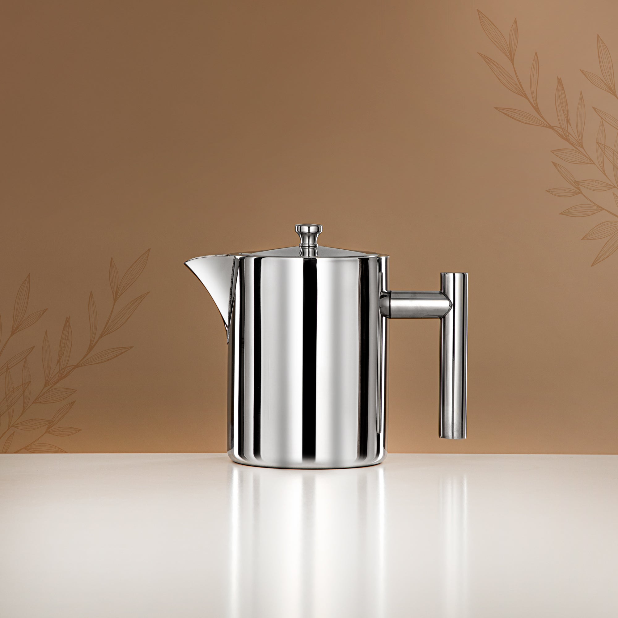 Almarjan Coffee Pot 24oz Silver – Elegance