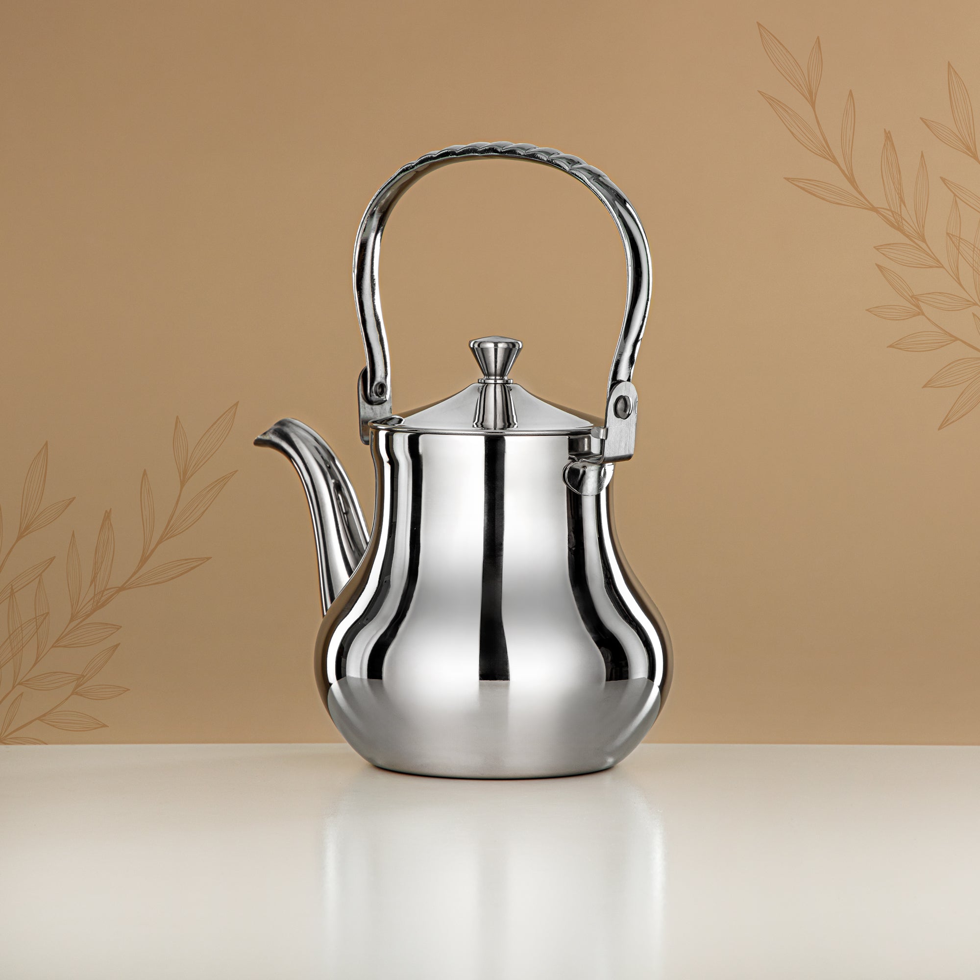 Almarjan Tea Kettle 1.1L Silver – Elegance