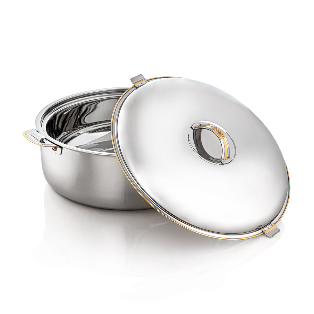 Almarjan 10000 ML Classic Collection Stainless Steel Hot Pot Silver & Gold - H23PG1