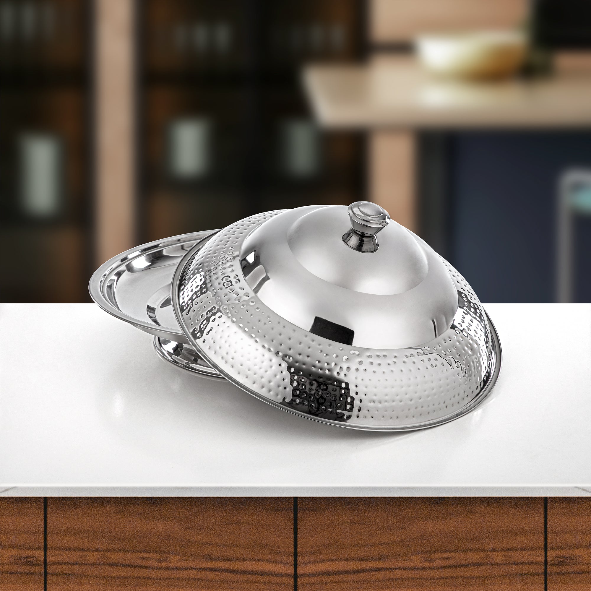 Almarjan Koozy Tray 50 cm Silver (H25M20)