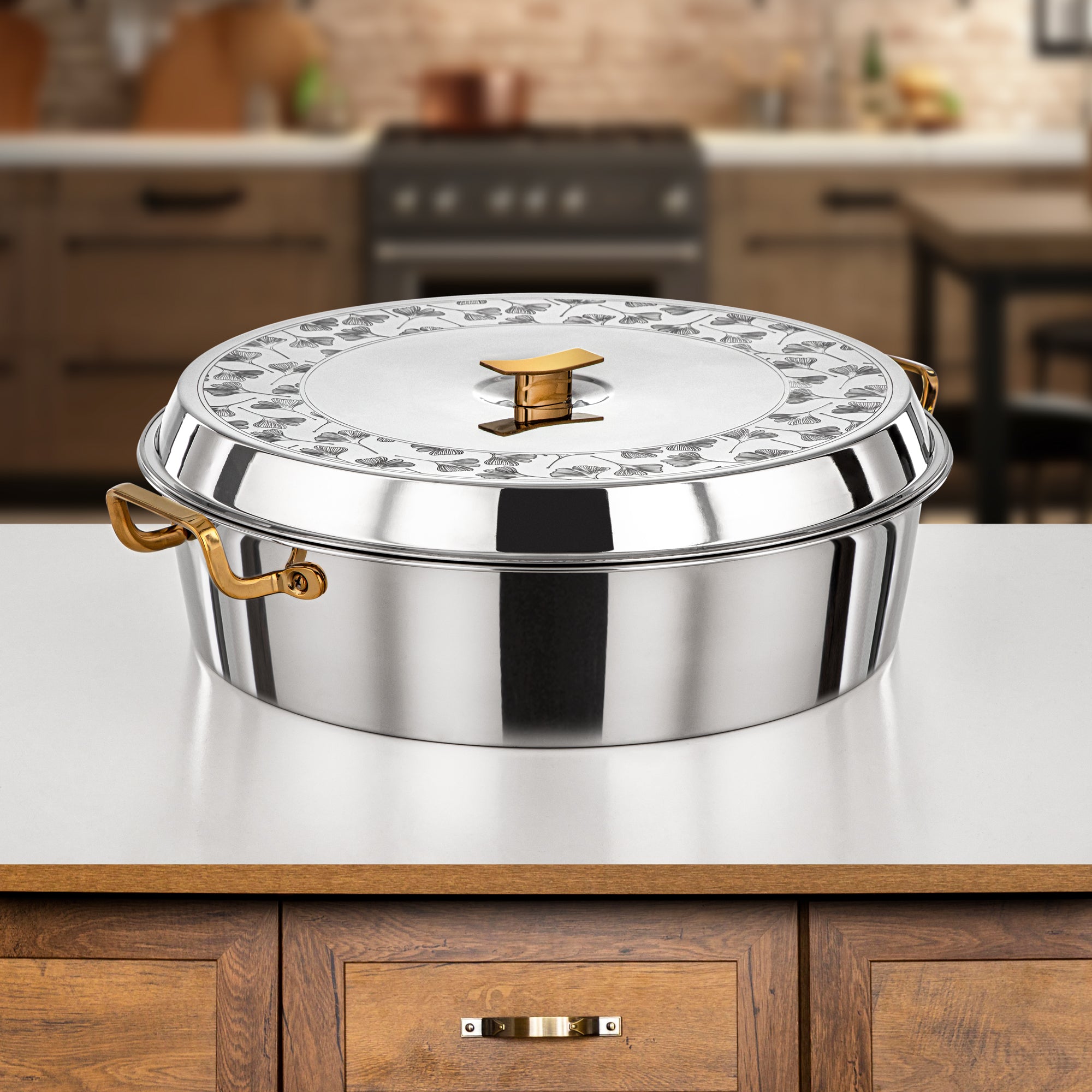 Almarjan Badr Hot Pot 40cm Silver & Gold