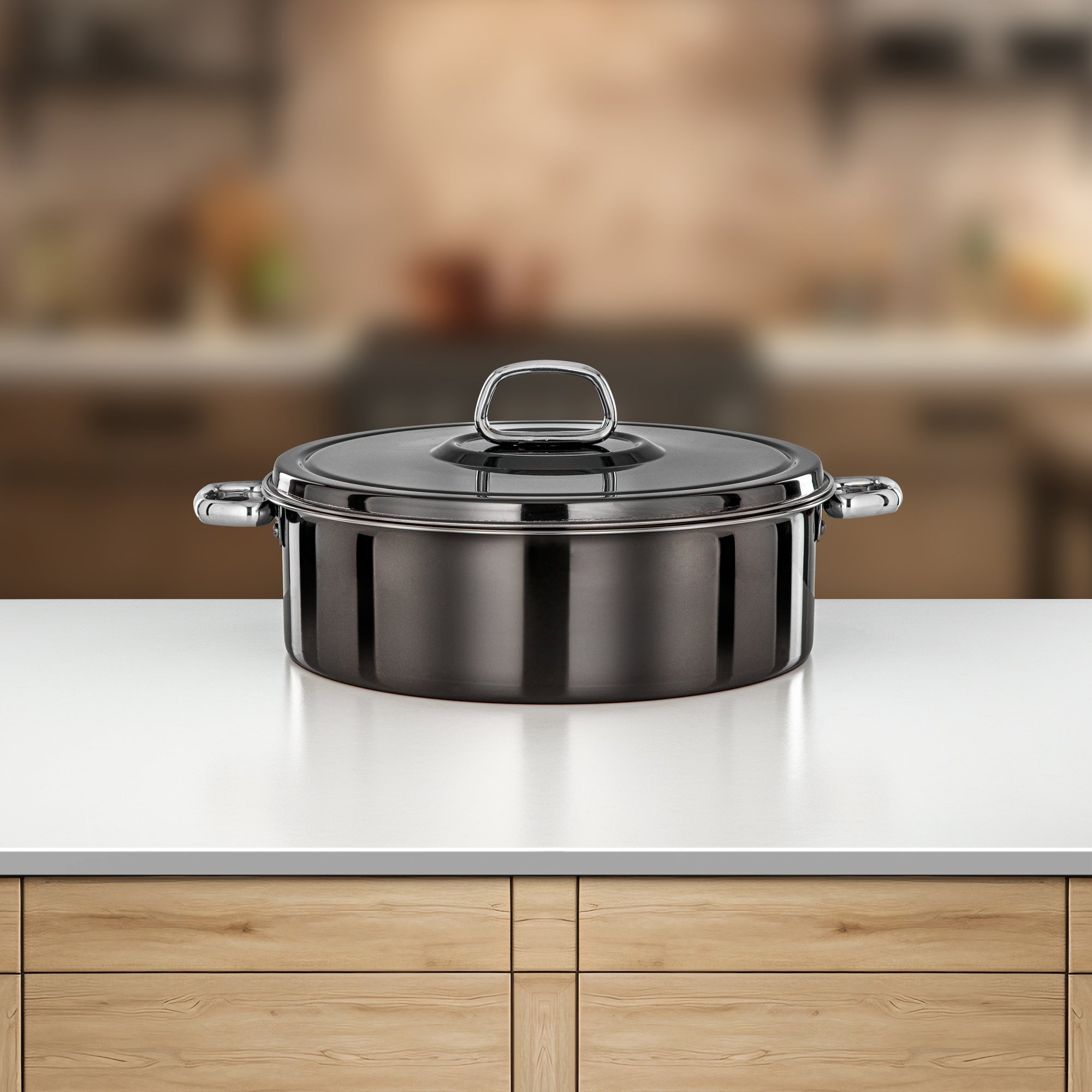 Almarjan Diana Hot Pot 30 cm Gun Black & Silver