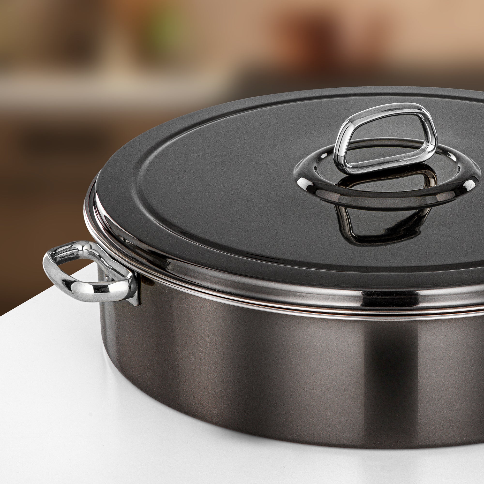 Almarjan Diana Hot Pot 40 cm Gun Black & Silver