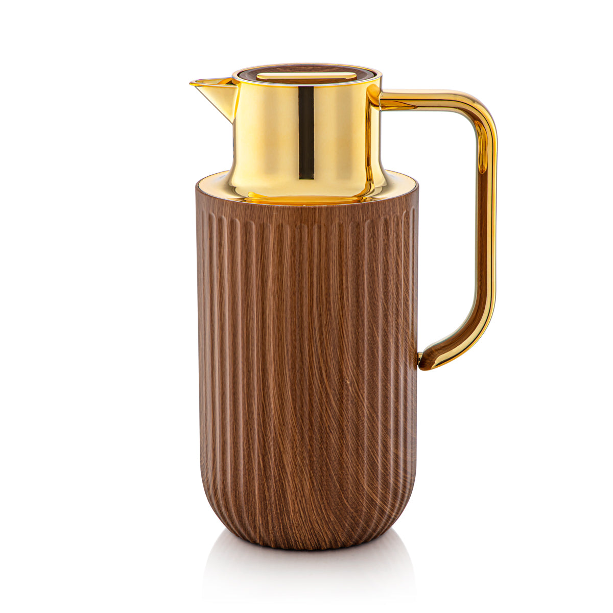 Almarjan 1.6 Liter Vacuum Flask Light Wood & Gold - 2C122-160 LW/G