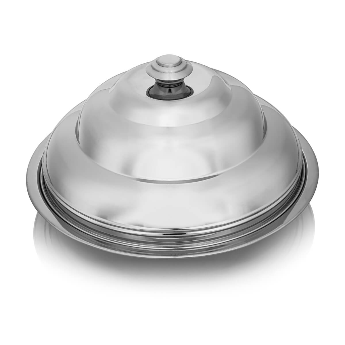 Almarjan 45 CM Orchid Collection Stainless Steel Koozy Tray Silver - STS0292608