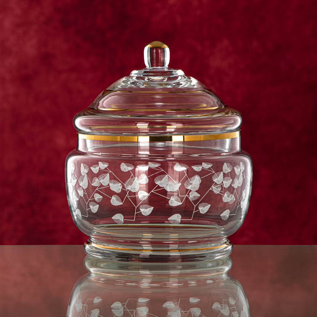 Almarjan 1500 ML Glass Candy Bowl - 0138T-YLX