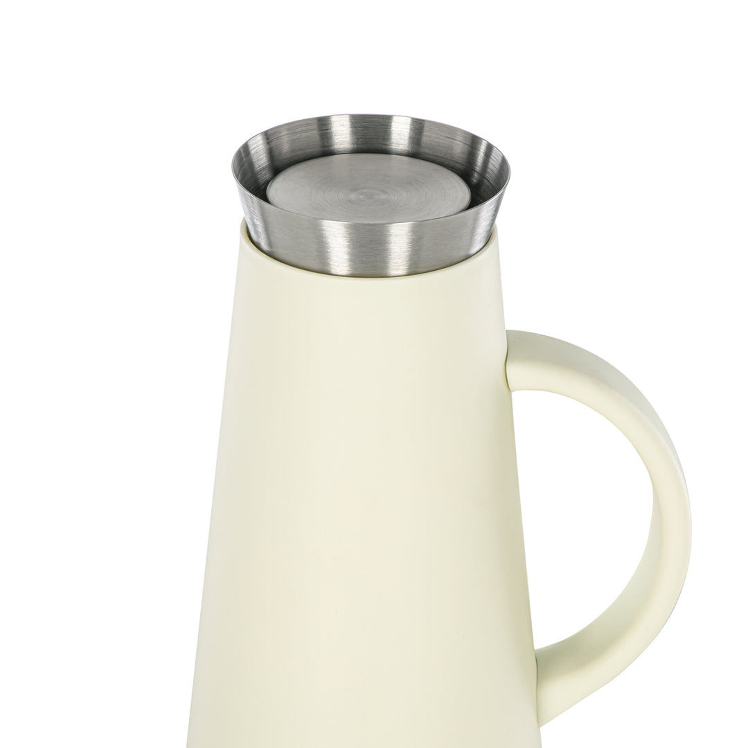 Almarjan 1 Liter Vacuum Flask White & Silver - 75410-WH