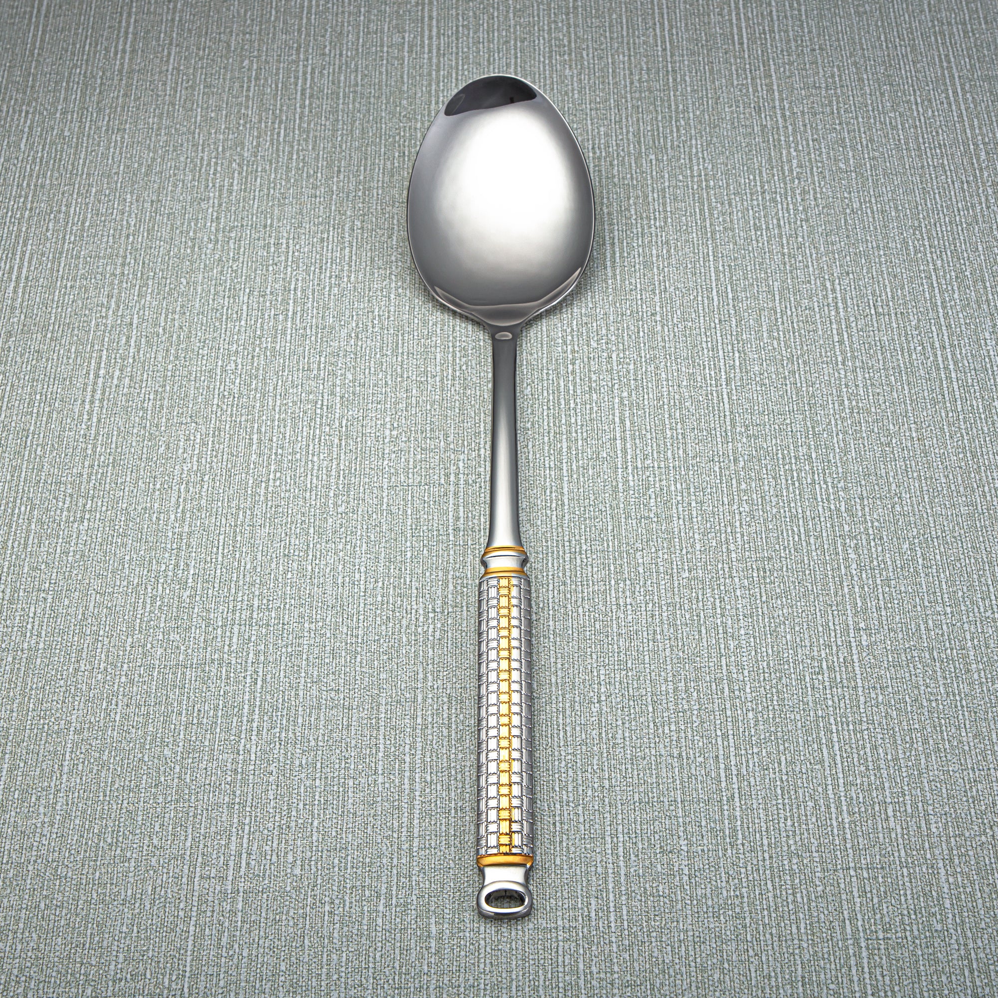 Almarjan Stainless Steel Pasting Spoon Silver & Gold - CUT0010322