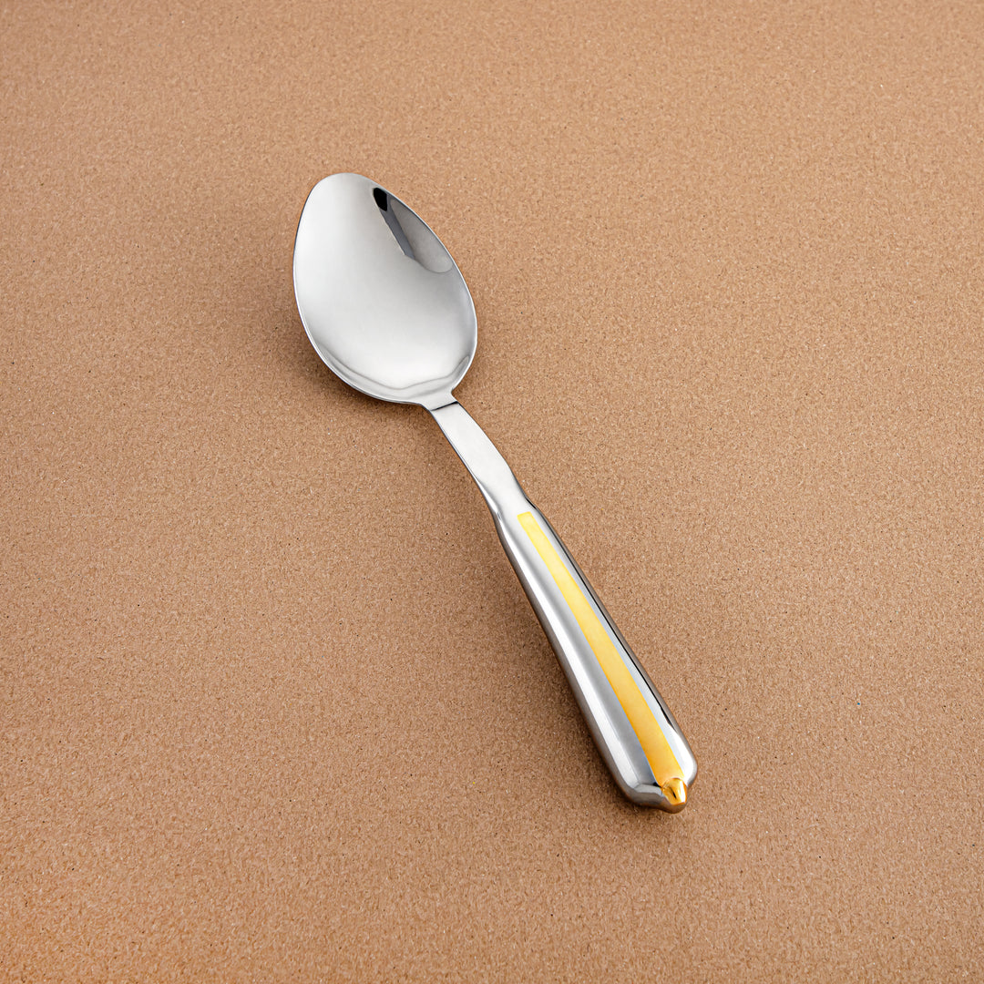 Almarjan Stainless Steel Pasting Spoon – Mirror Finish, Silver & Gold CUT1620059