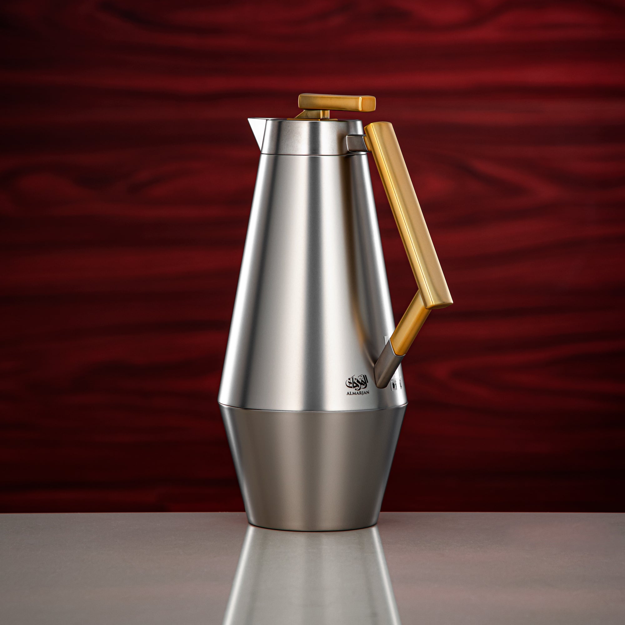 طقم ترامس المرجان 0.7 لتر و1 لتر مطفي نيكل وذهبي مطفي