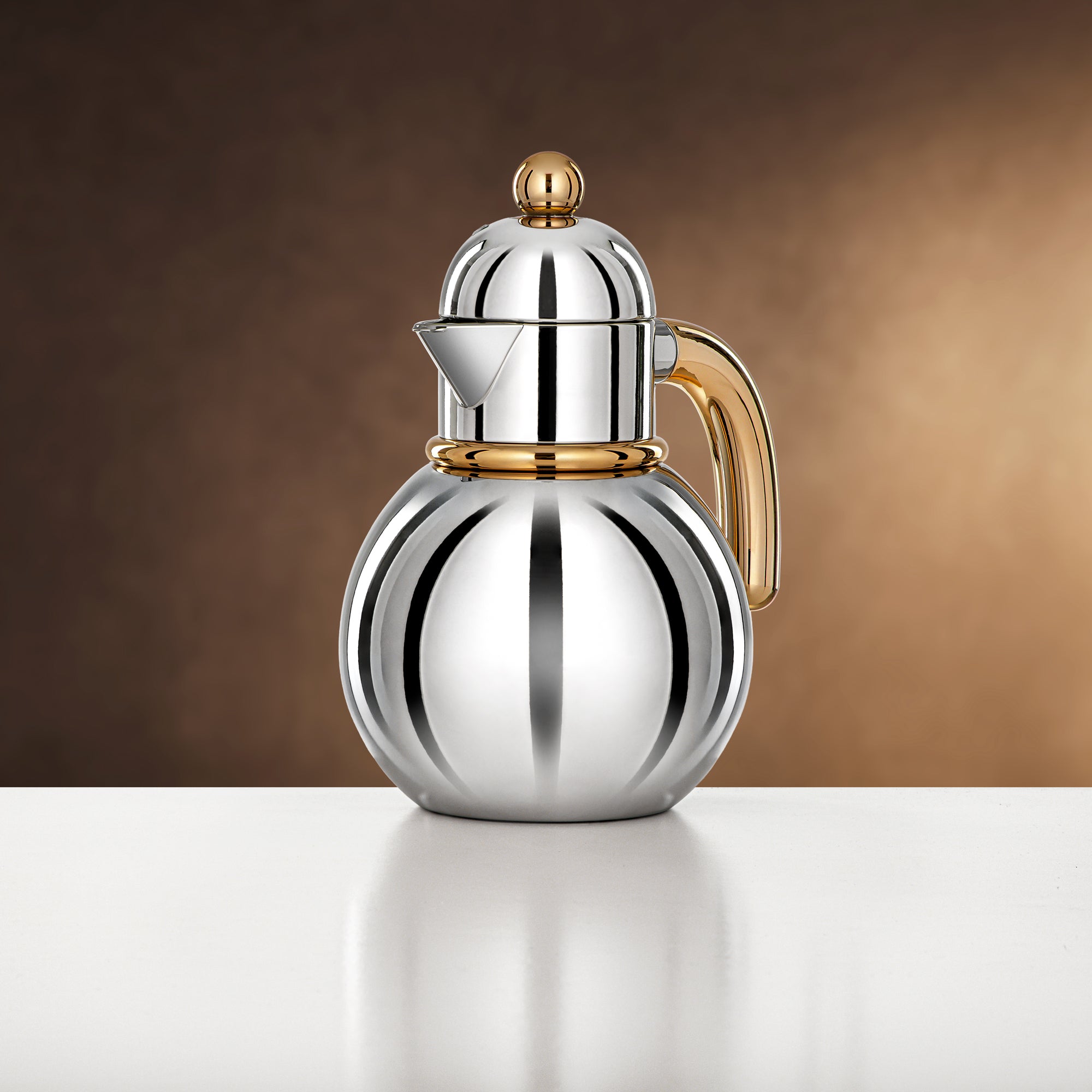 Almarjan Silver & Gold Single Vacuum Flask 0.75L