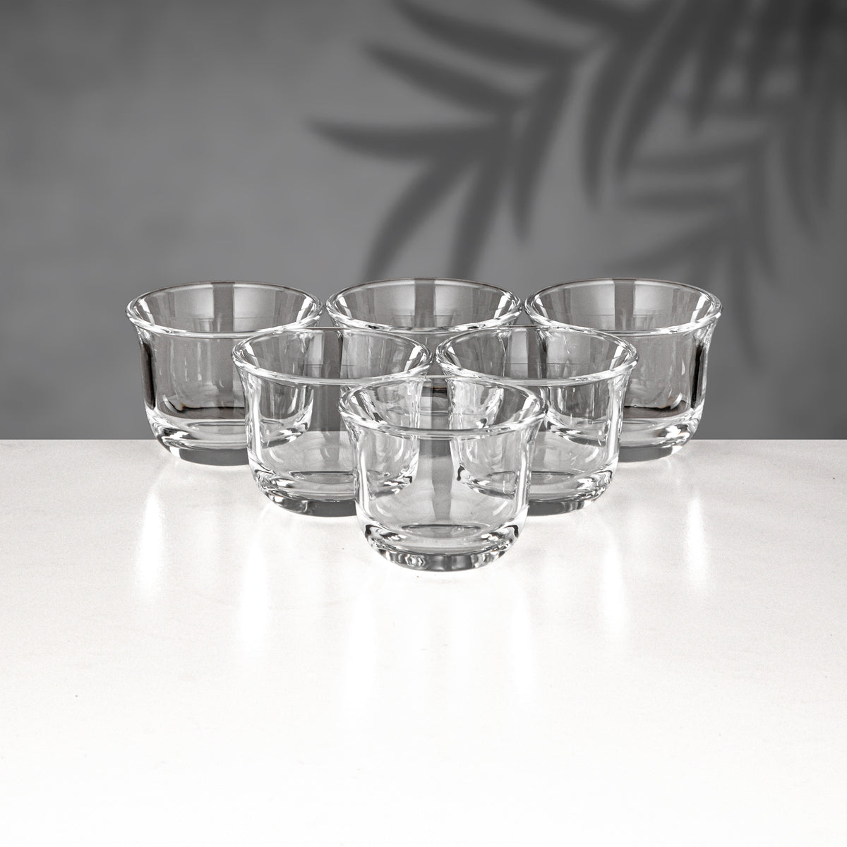 Almarjan 18 Pieces Tea & Coffee Set, Matt Nickel & Dark Wood