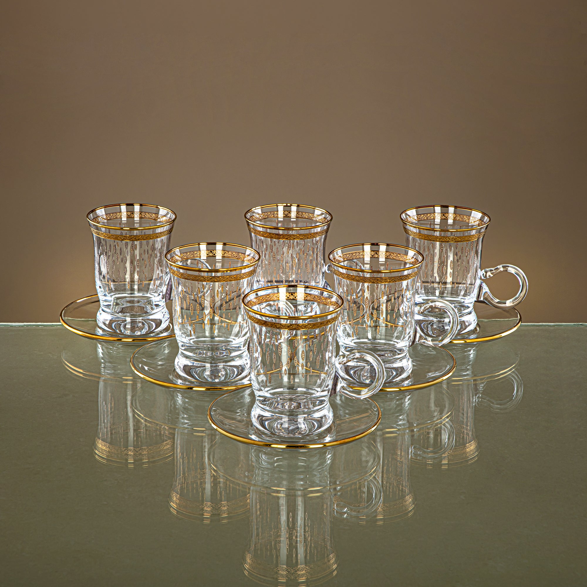 Combi 6 Pieces Glass Tea Cup Set - G1013/1Z-35/11