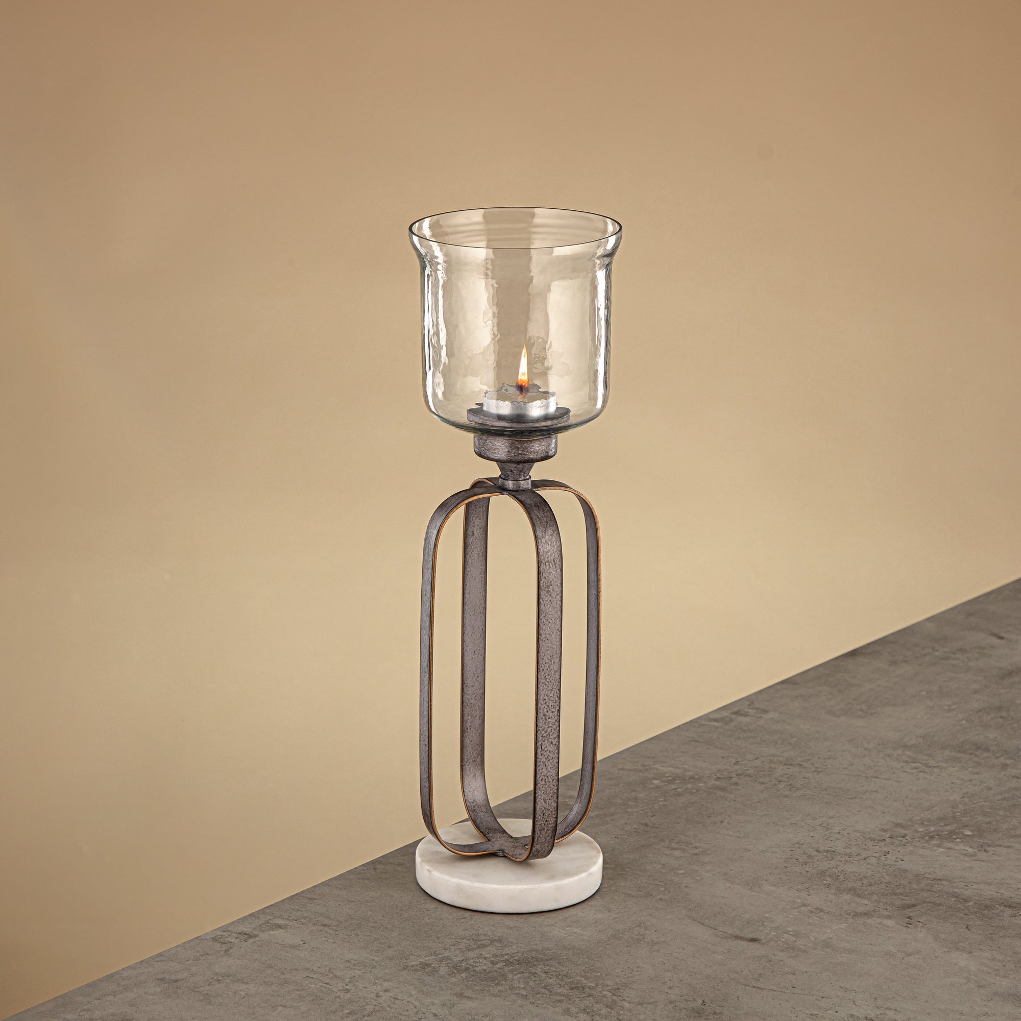 Almarjan Votive Holder 37cm Silver