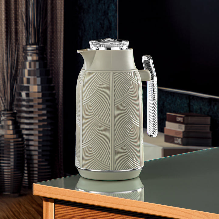 Almarjan 1 Liter Vacuum Flask Stone & Silver - GT113-100 SG/C