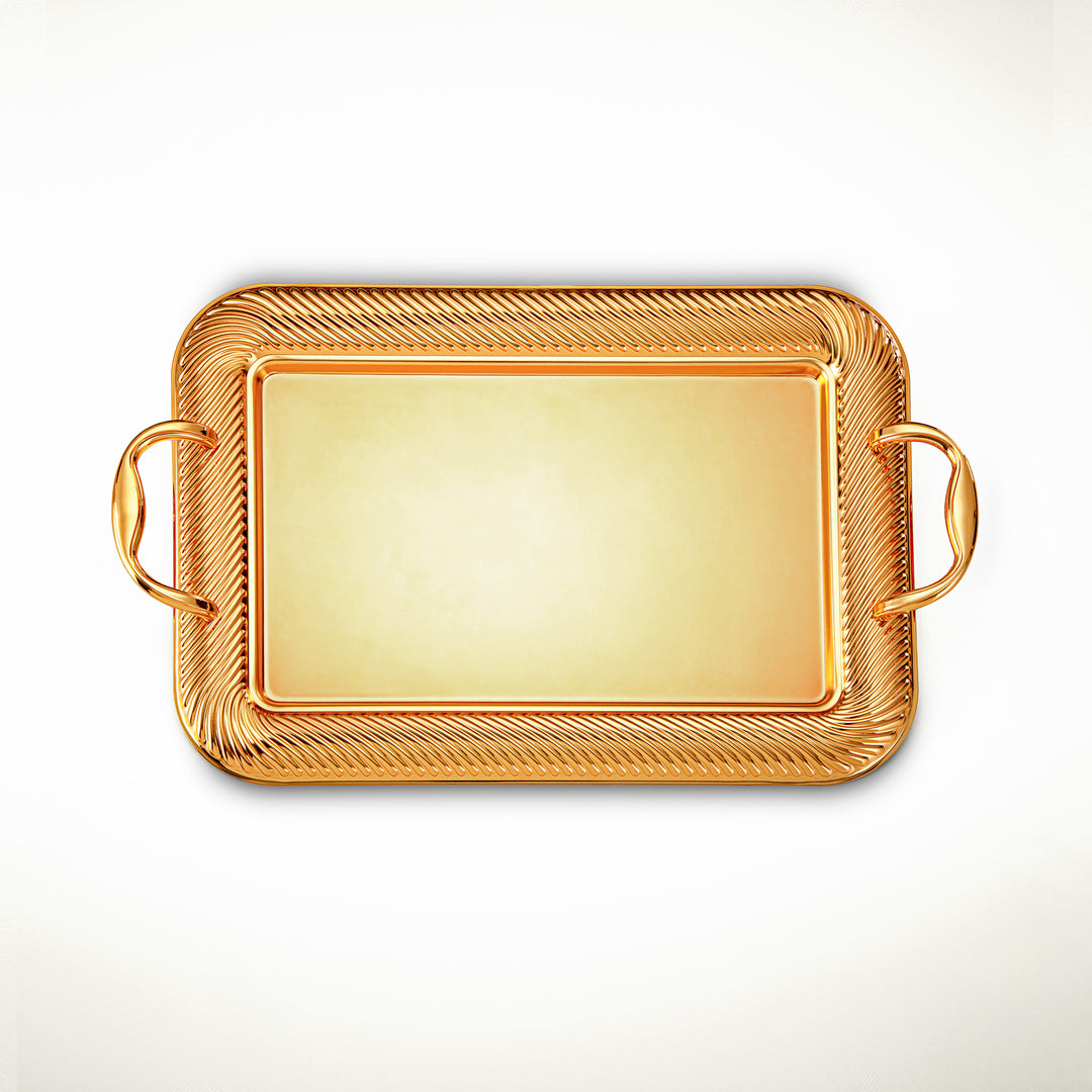 Almarjan 3 Pieces Serving Tray Set Gold - HT2308007