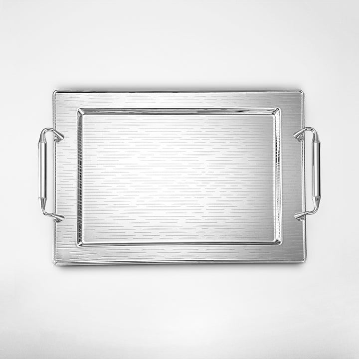 Almarjan 48 CM Serving Tray Silver - HT2308012