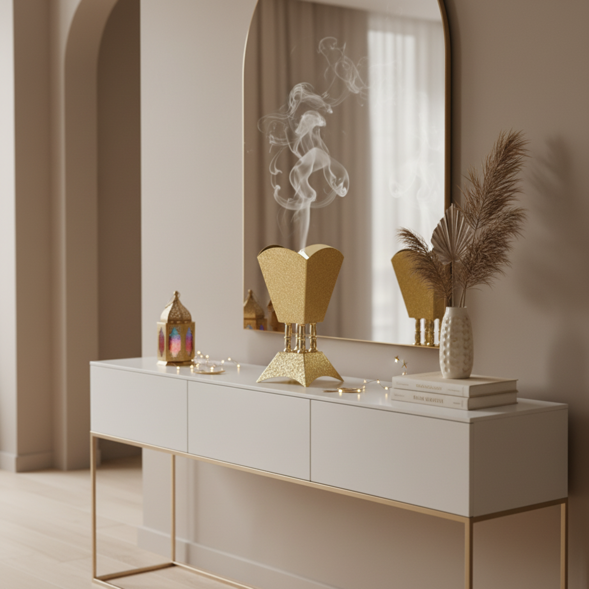 مبخرة المرجان من النحاس بطول 23.5 سم