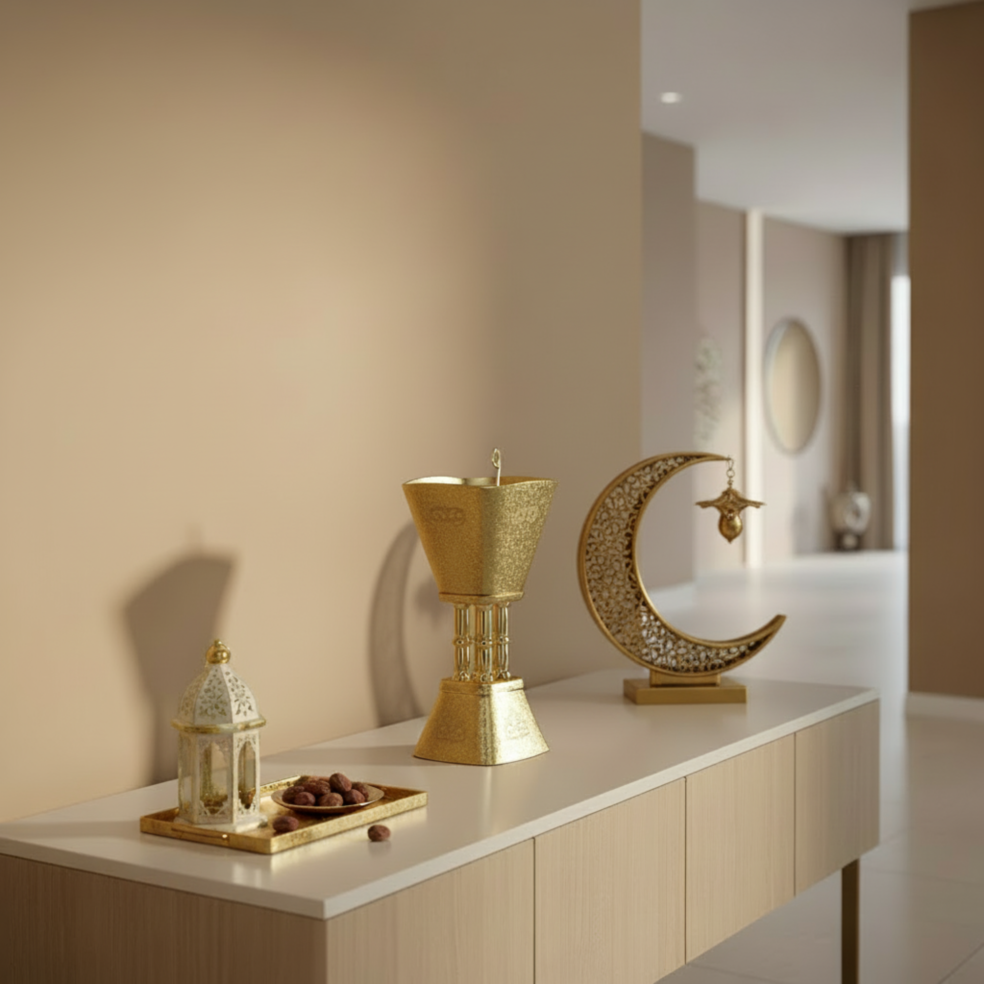 مبخرة المرجان من النحاس بتأثير التشقق، 18 سم